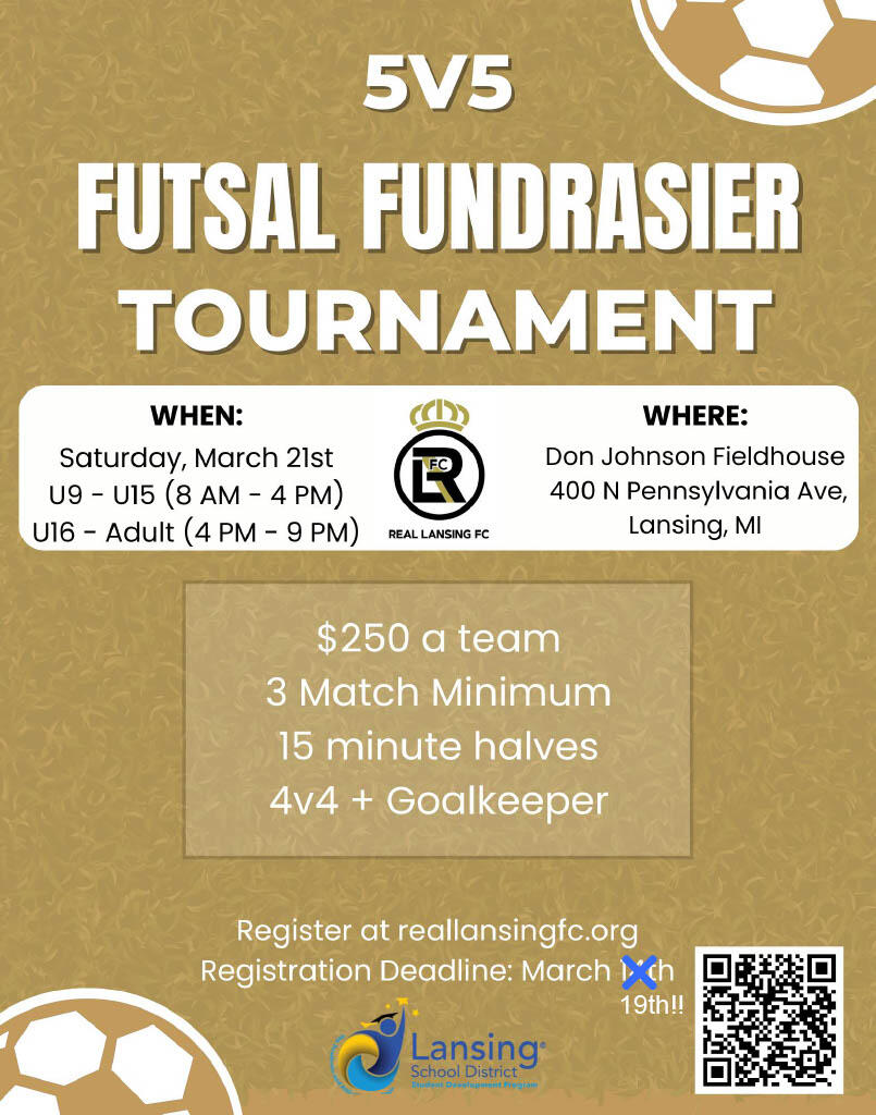 Campaign cover image for 2026 Real Lansing FC 5v5 Futsal Classic