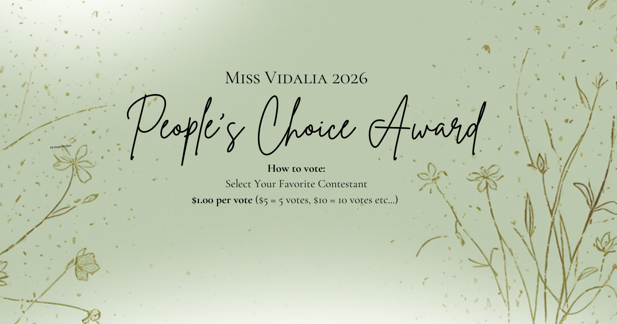 Campaign cover image for Miss Vidalia 2026 Peoples Choice
