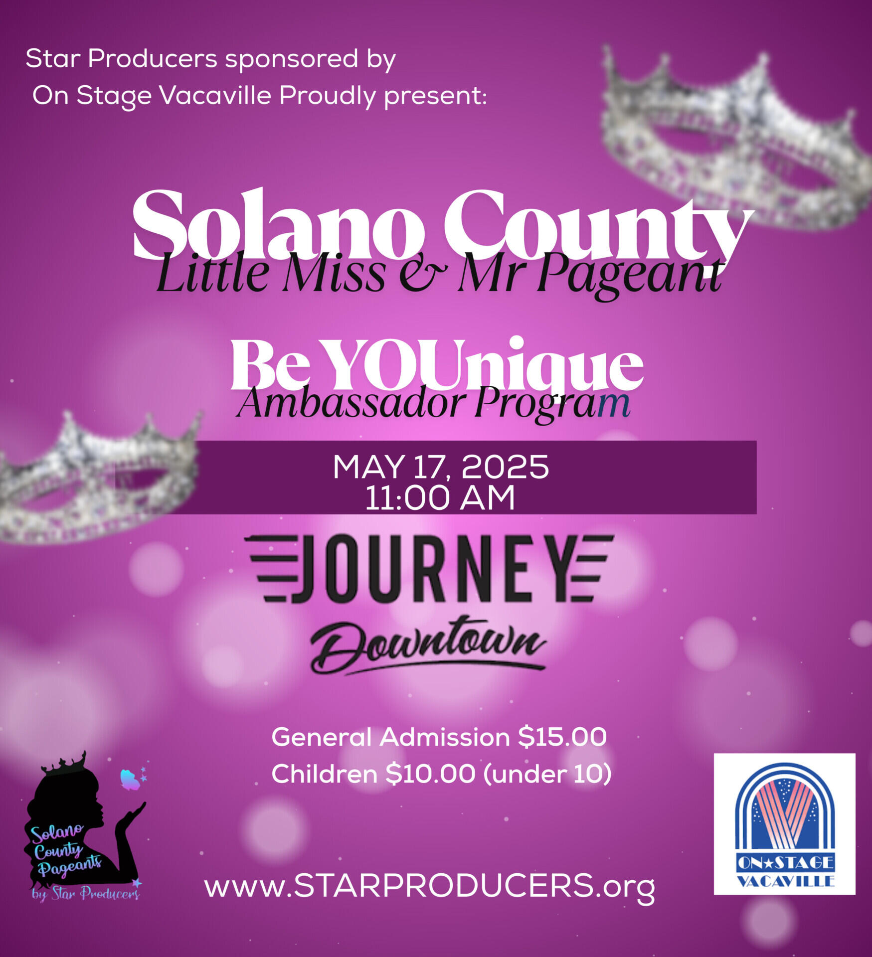 Campaign cover image for Little Miss/Mr. Solano County Pageant & Be YOUnique Ambassador Pageant