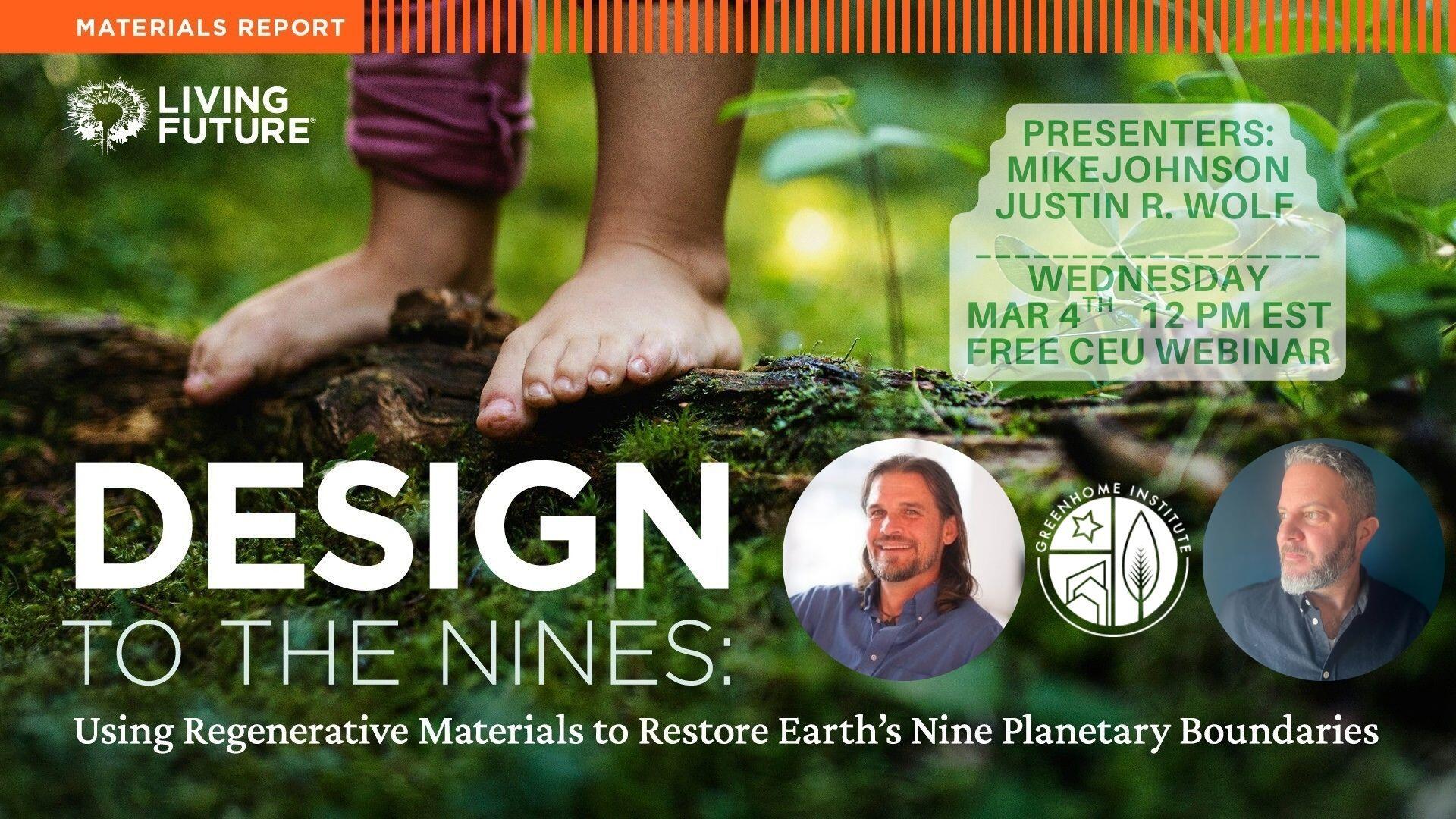 Campaign cover image for Design to the Nines: Using Regenerative Materials to Restore Earth’s Nine Planetary Boundaries