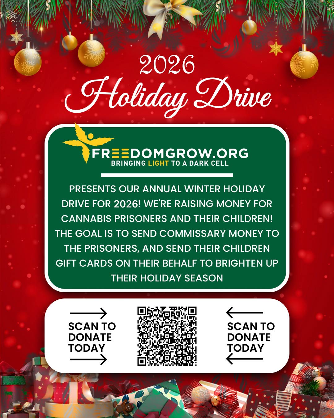 Campaign cover image for MJ UNPACKED AND FREEDOM GROW HOLIDAY FUNDRAISER