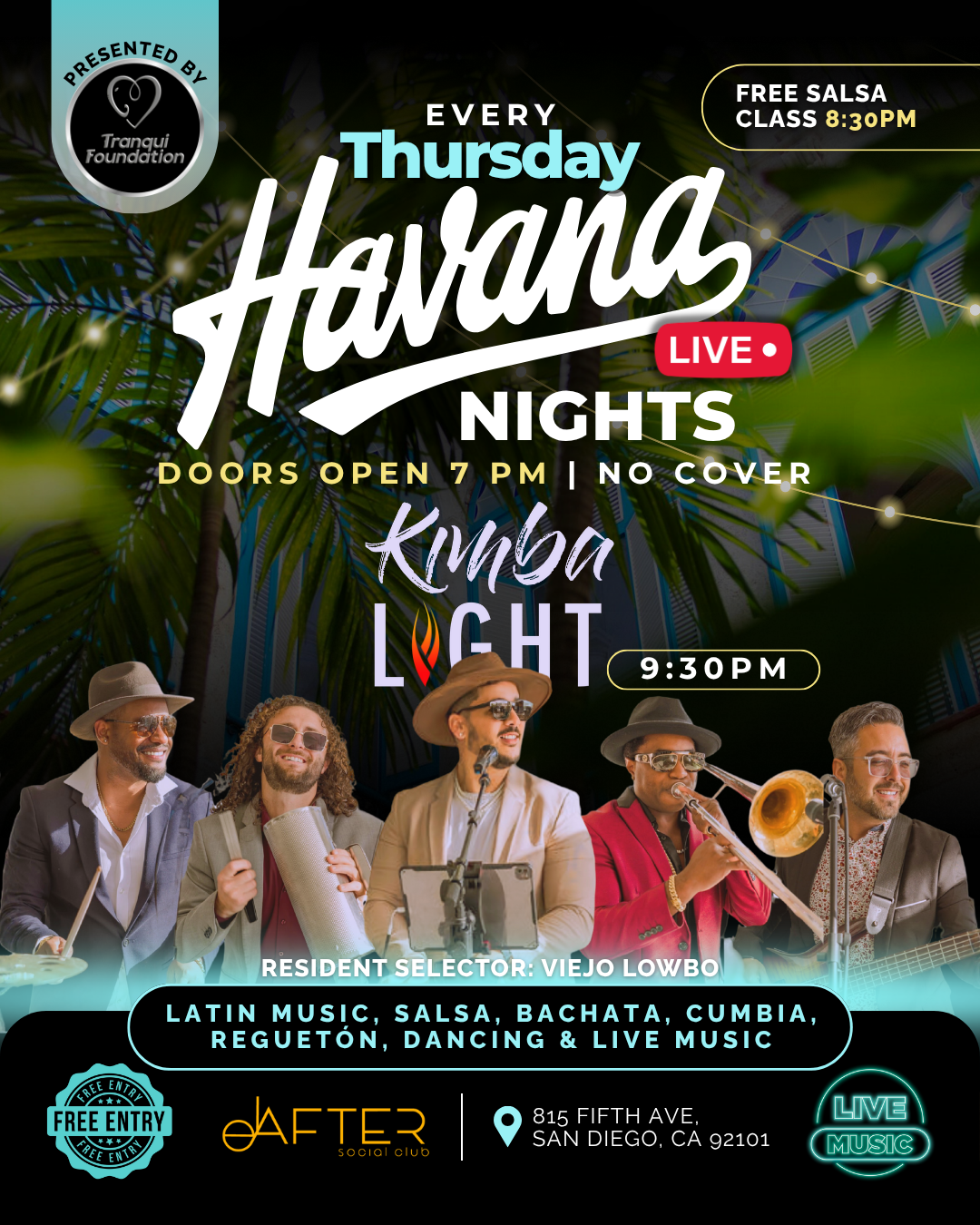 Campaign cover image for Havana Nights 🎶FREE Live Music
