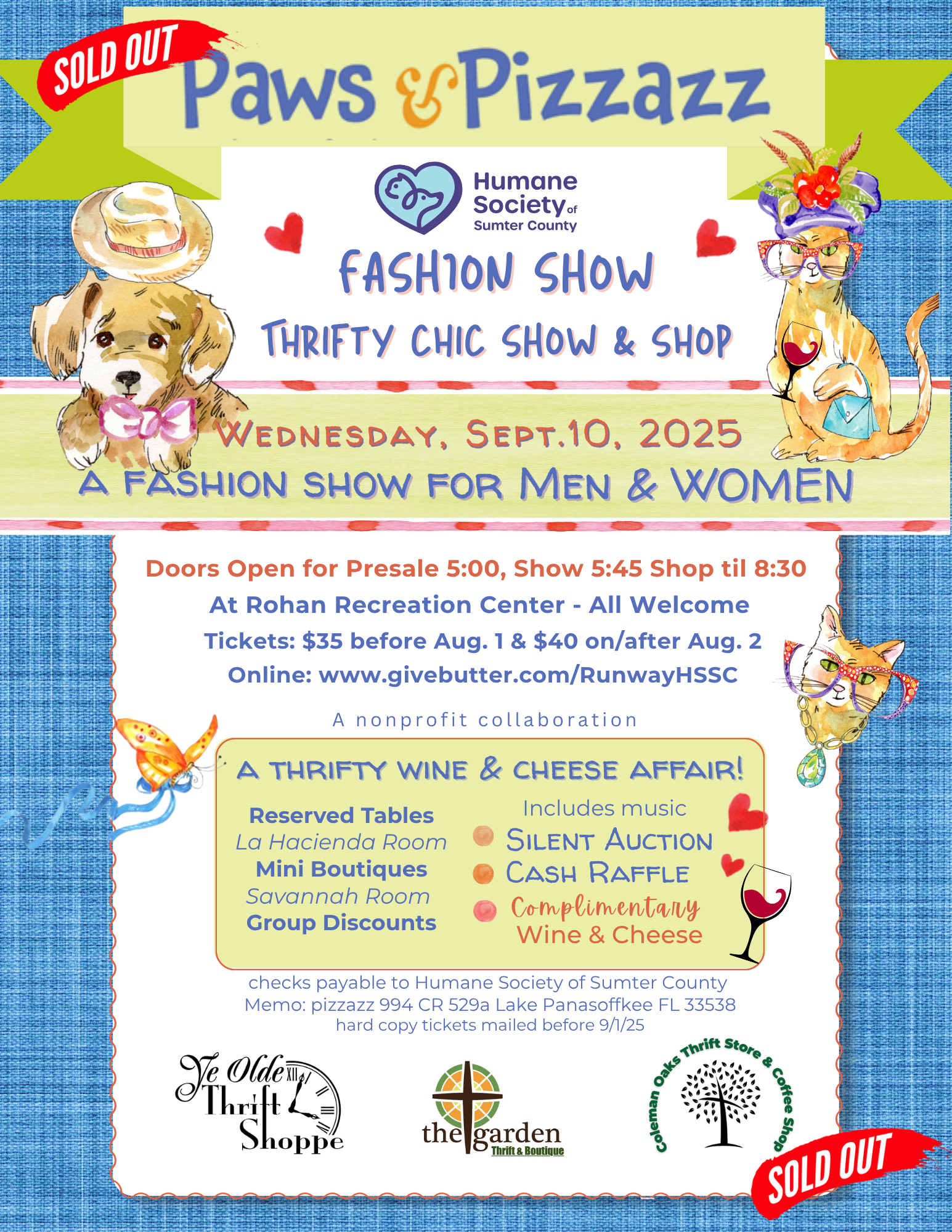 Campaign cover image for **SOLD OUT ** Paws & Pizzazz - a Thrifty Chic Fashion Show @ Rohan Rec Center