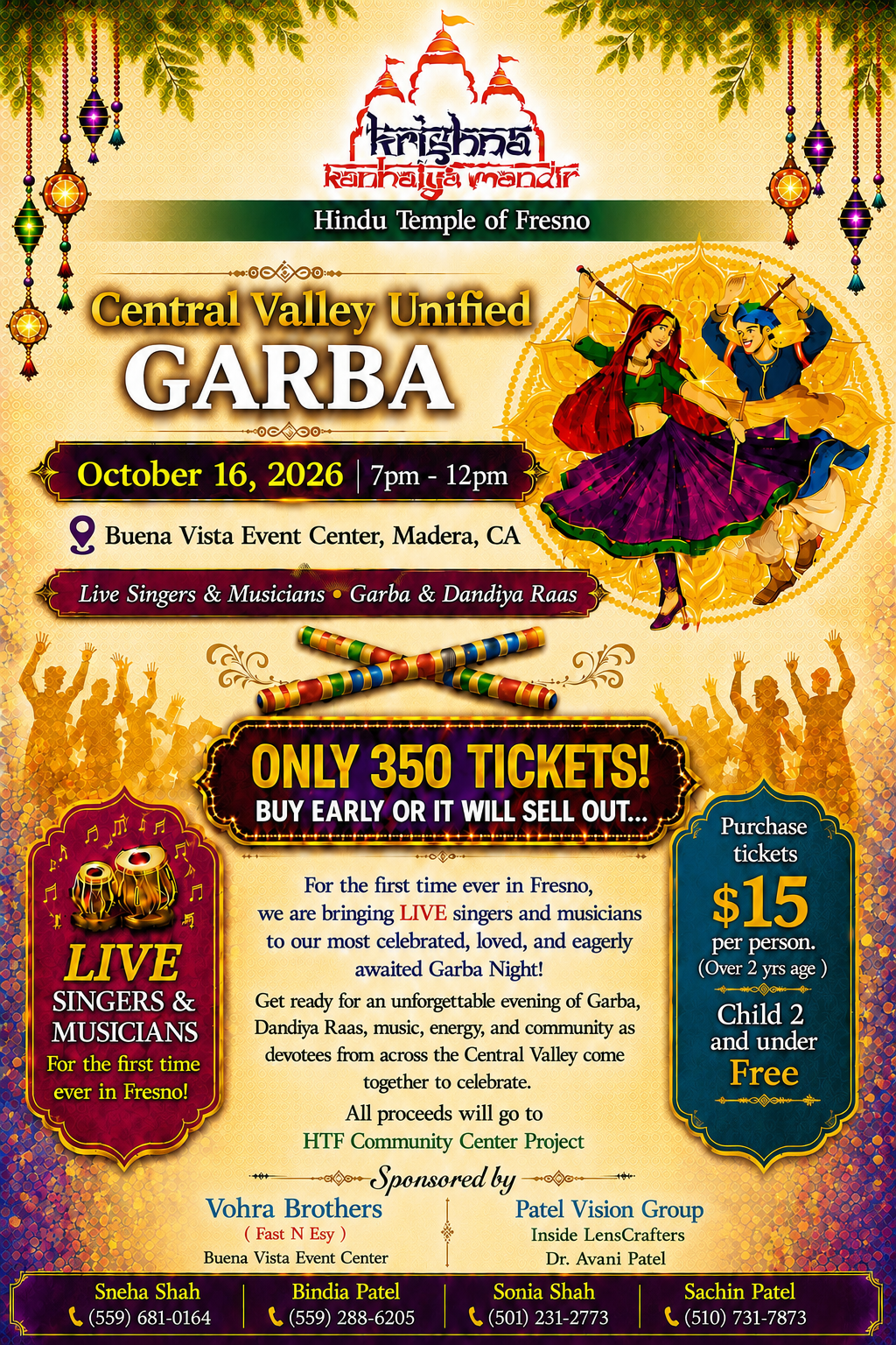 Campaign cover image for Central Valley Unified Garba/Raas 2026