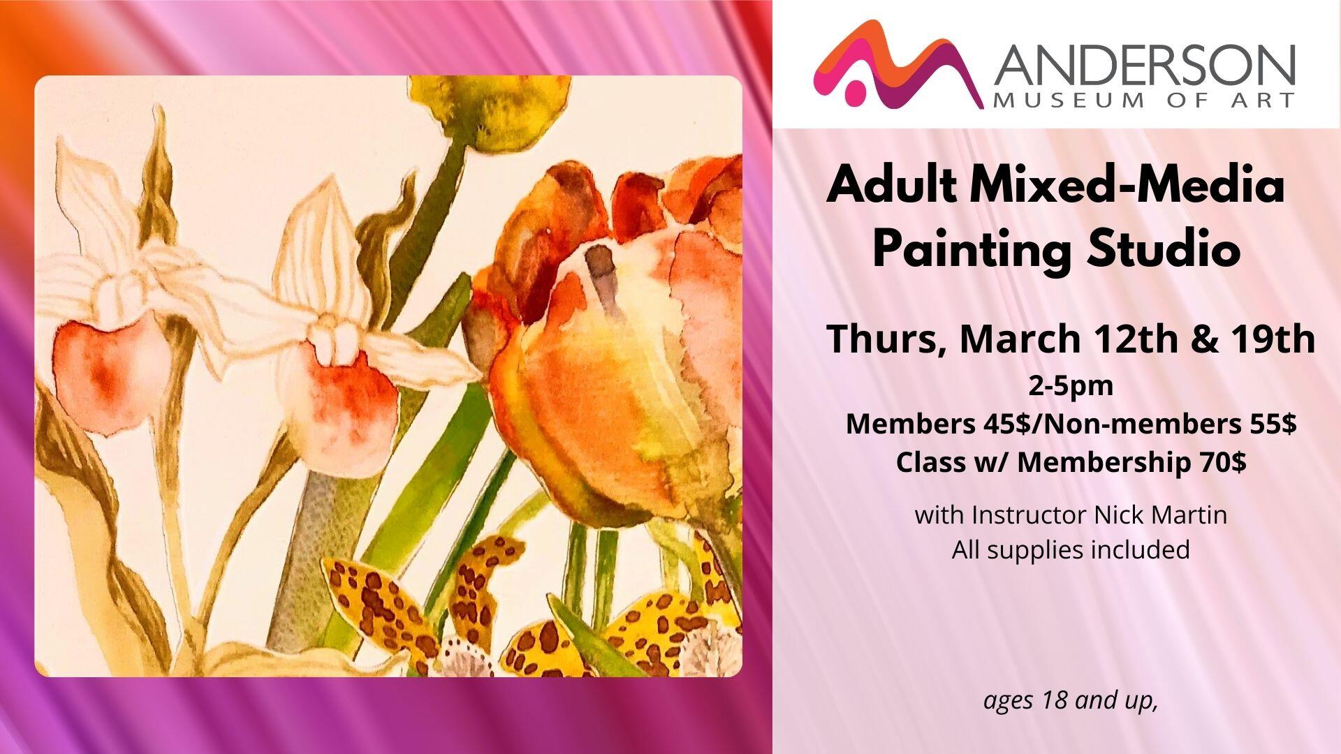 Campaign cover image for Adult Mixed-Media Painting Studio
