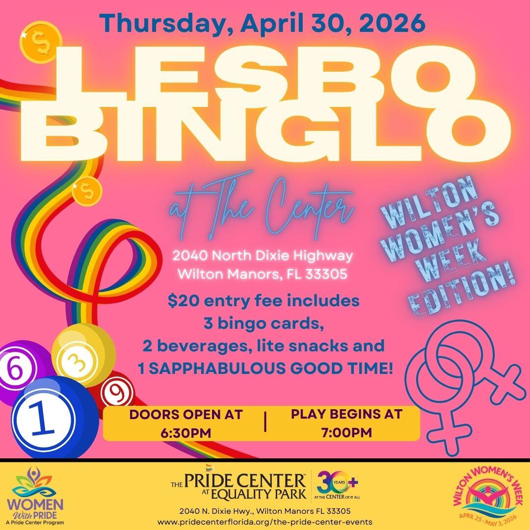 Campaign cover image for LESBO BINGLO at The Center 04/30/2026 - Wilton Women's Week Edition!