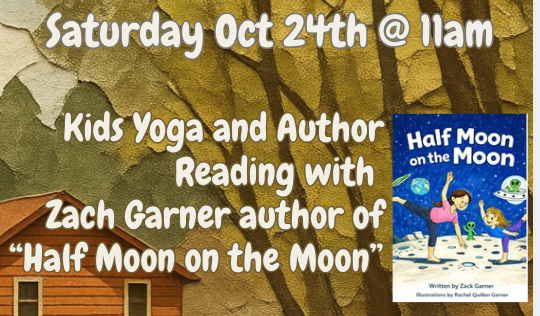 Campaign cover image for Half Moon on the Moon Book Reading, Signing, and kids yoga Oct 24