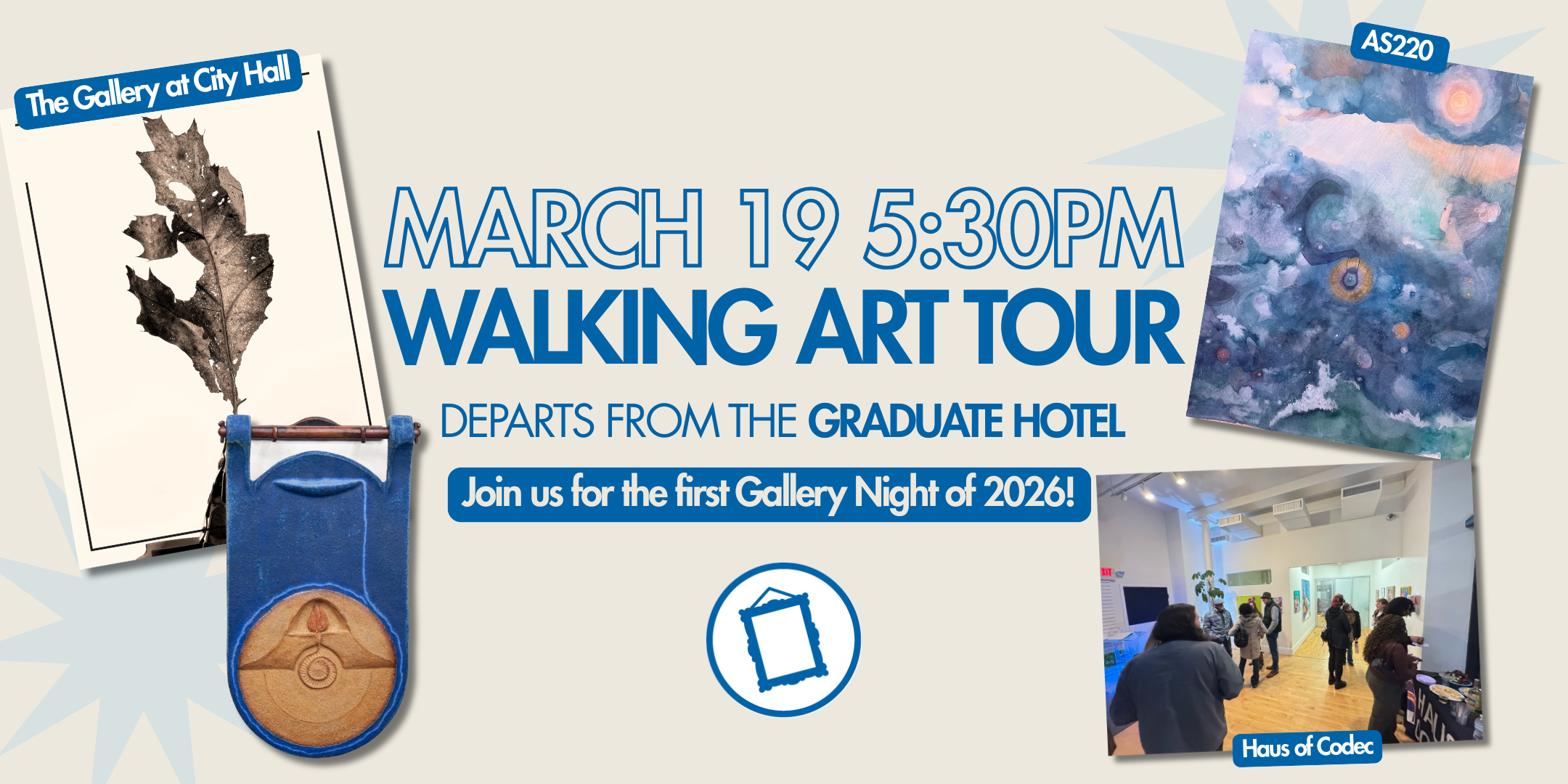 Campaign cover image for Gallery Night 2026 - March 19th 5:30pm Walking Tour