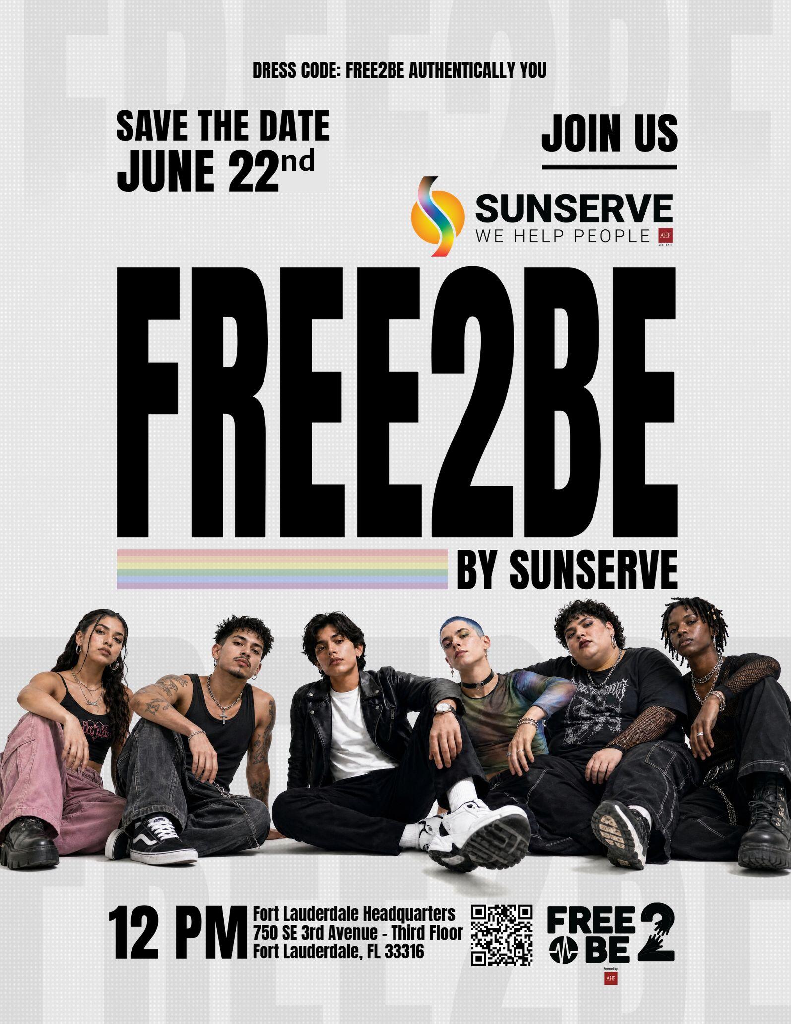 Campaign cover image for FREE 2 BE by SunServe & AHF