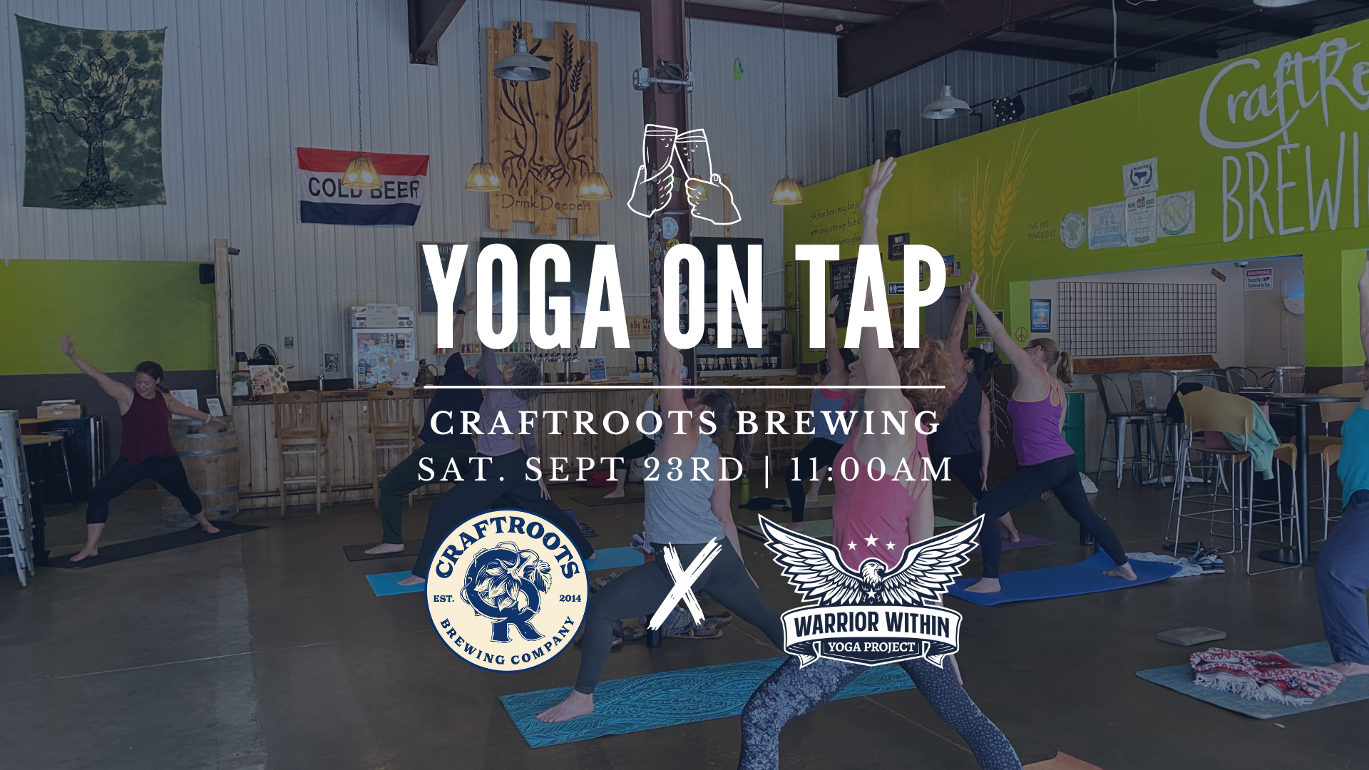 Campaign cover image for Yoga On Tap | CraftRoots Sep 23