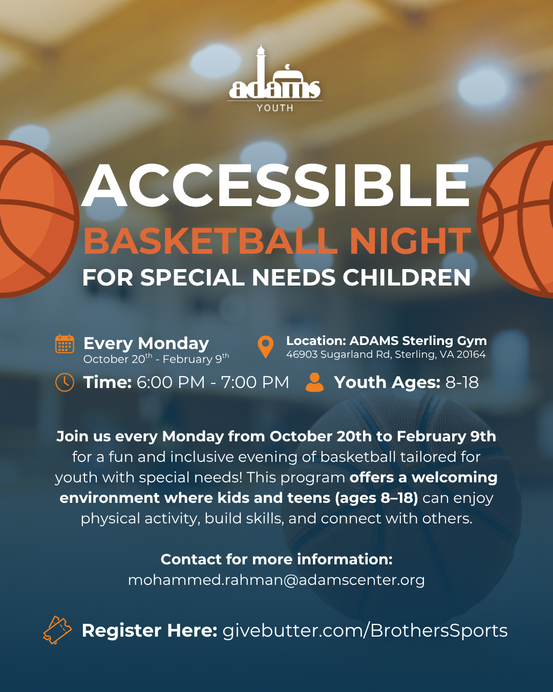 Campaign cover image for Accessible Basketball Night