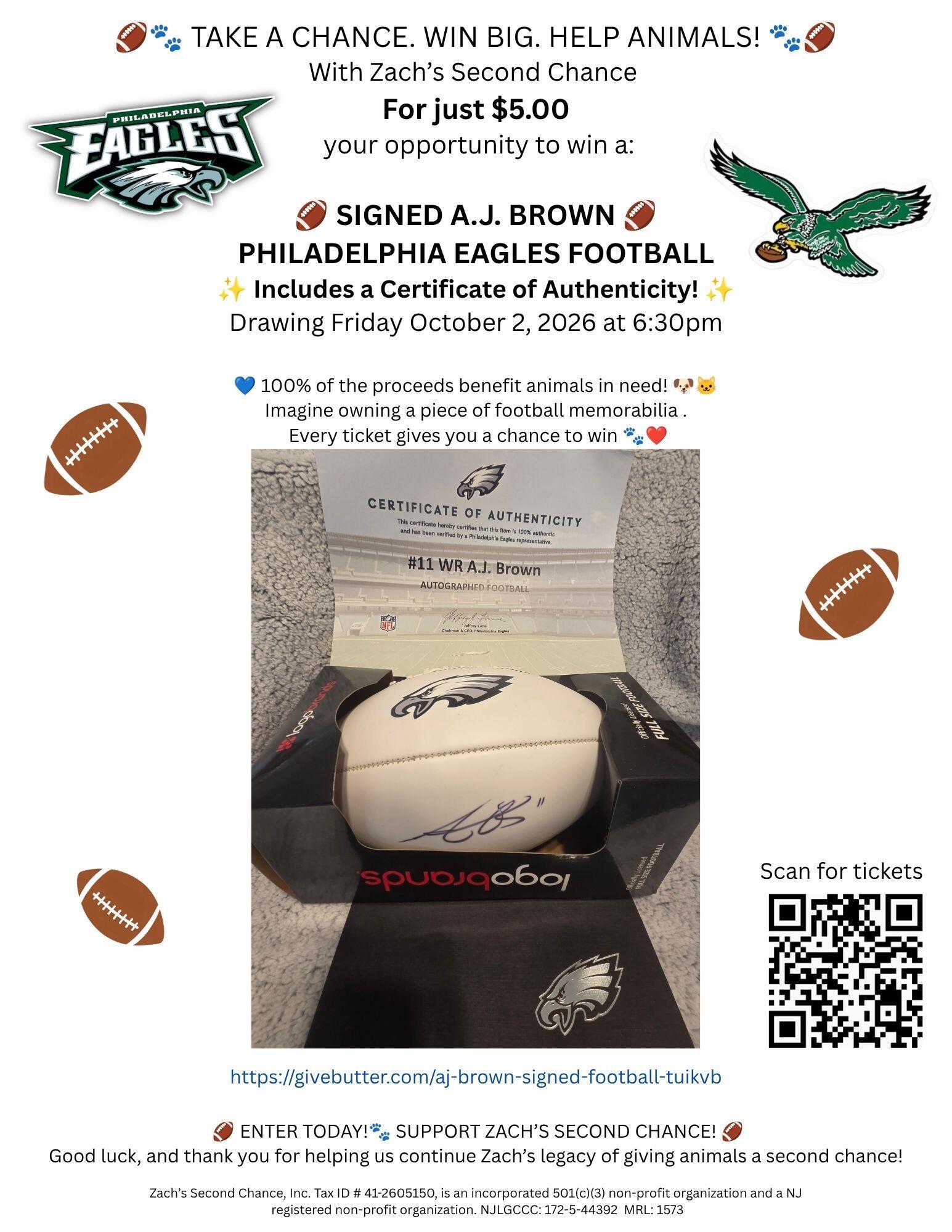 Campaign cover image for A.J. Brown Signed Football W/Certificate of Authenticity