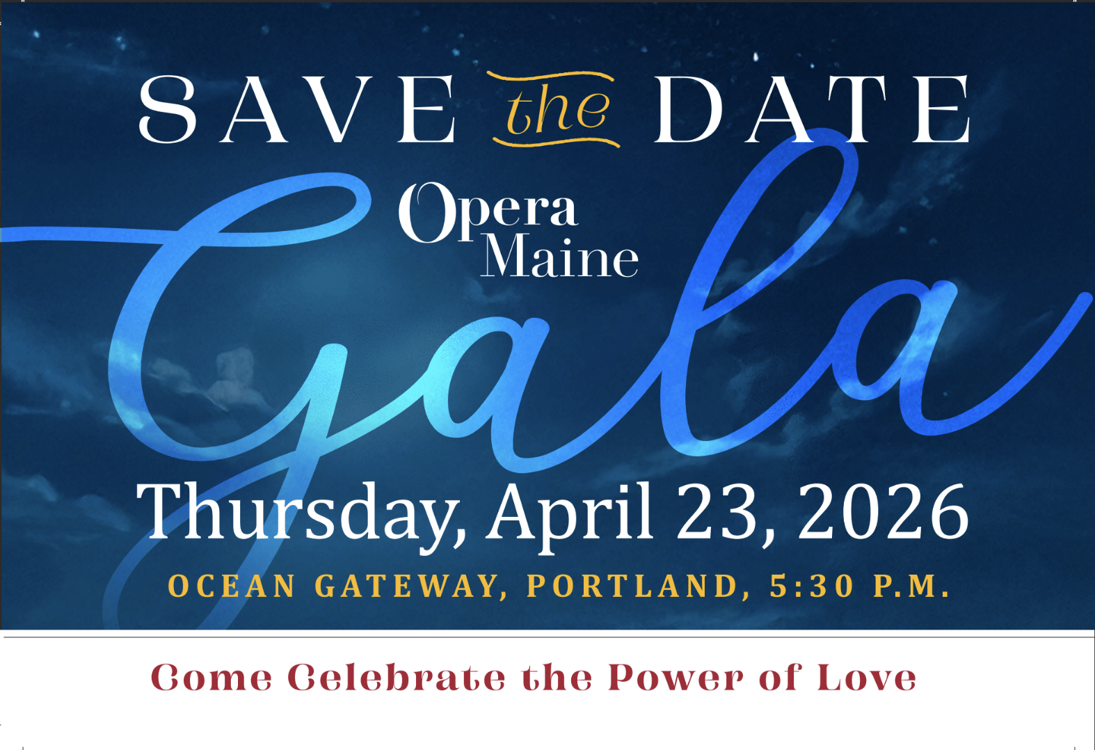 Campaign cover image for Opera Maine Gala Auction Registration