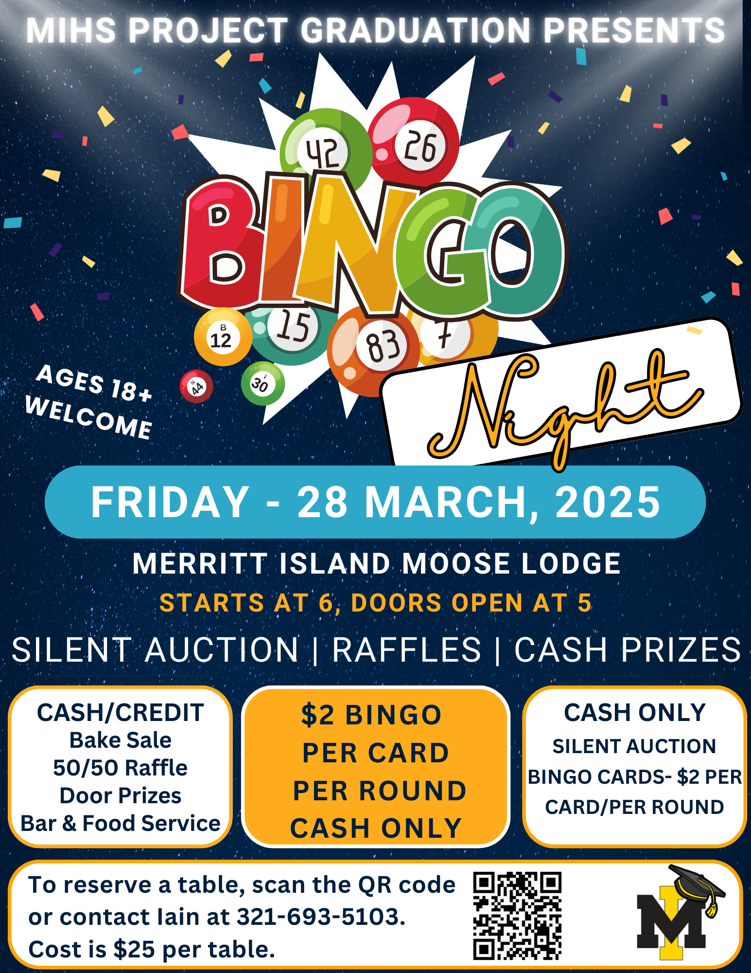 Campaign cover image for MIHS PG BINGO Night