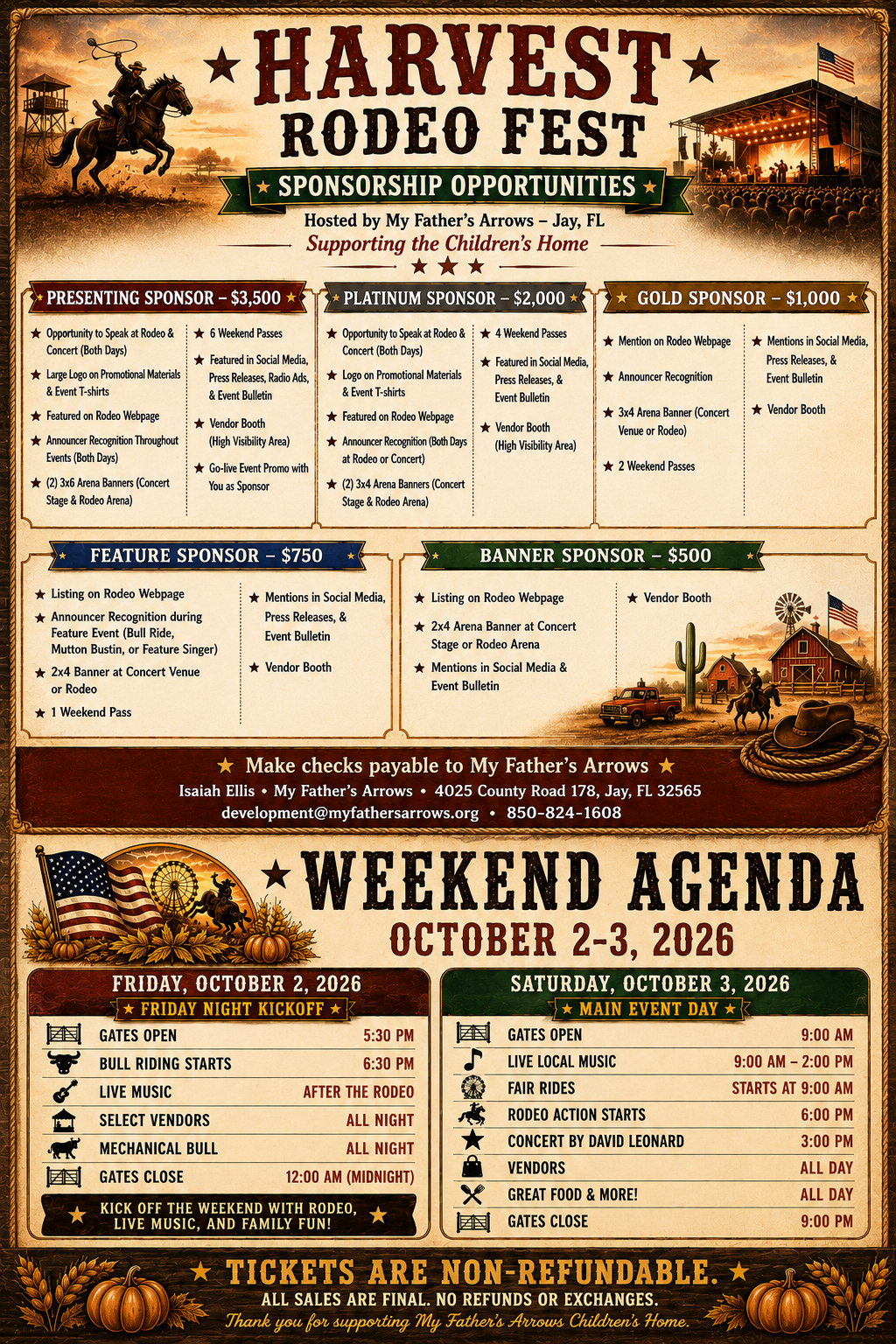 Campaign cover image for Harvest Rodeo Fest Sponsors