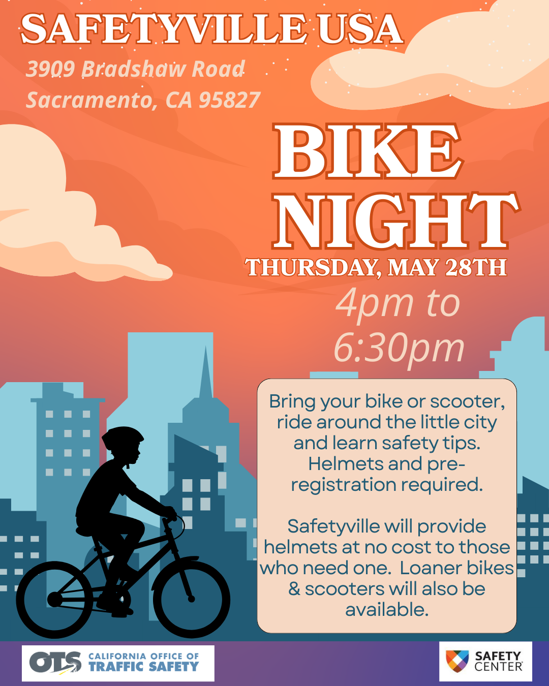 Campaign cover image for Safetyville Bike Night - May 28th