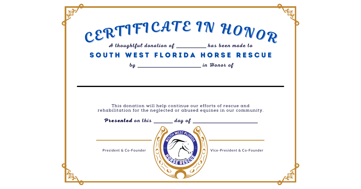 Campaign cover image for SWFHR Dedication Certificates