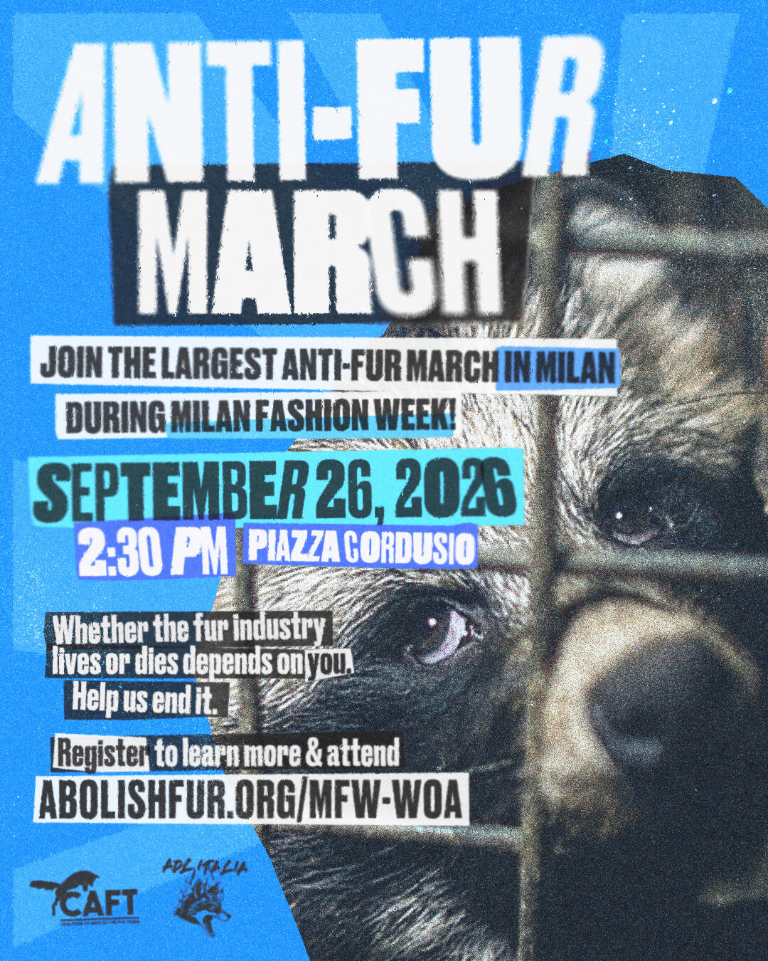Campaign cover image for Fundraiser for the March to End Fur at Milan Fashion Week: 26 September 2026