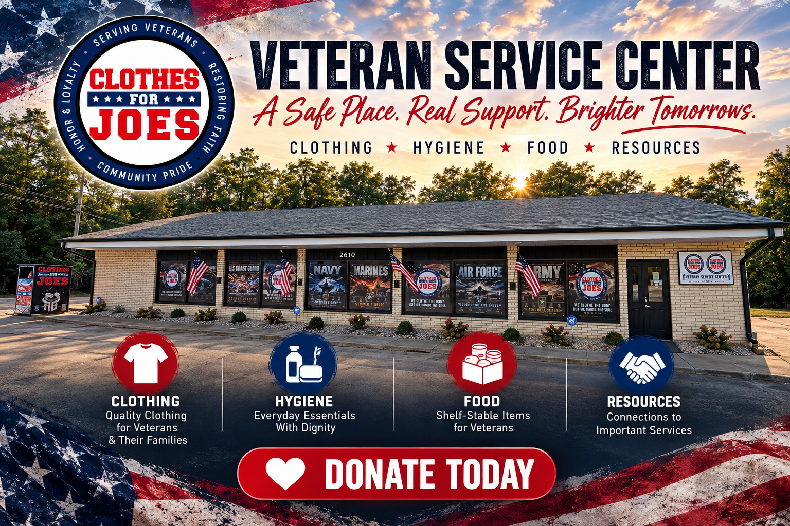 Campaign cover image for Finish the Veterans Service Center