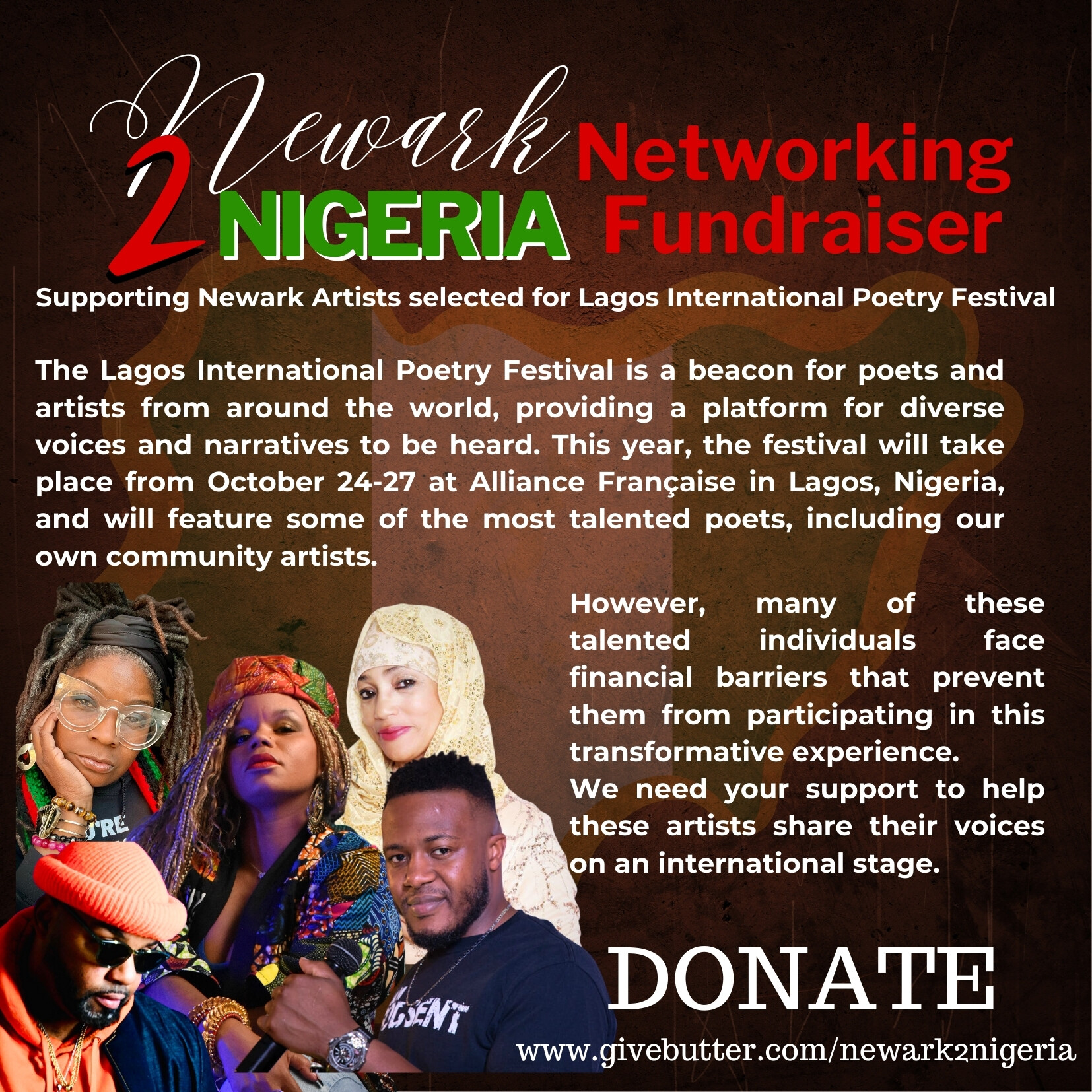 Campaign cover image for NEWARK 2 NIGERIA (Lagos Poetry Festival)
