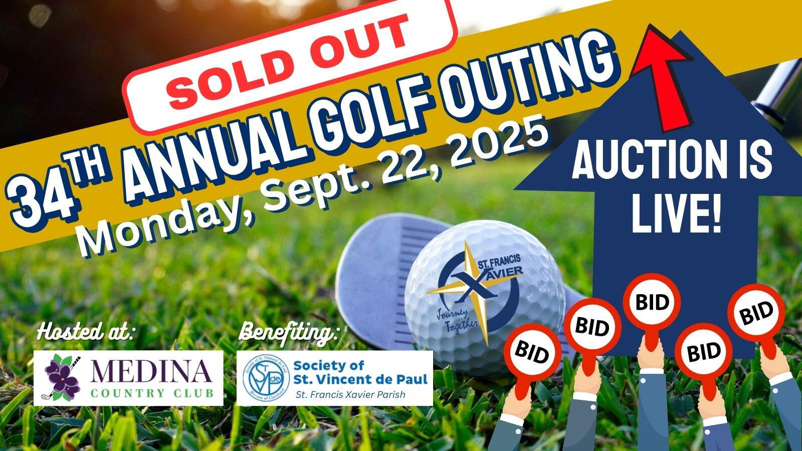 Campaign cover image for 34th Annual Charity Golf Outing Benefiting the Medina County St. Vincent de Paul Society