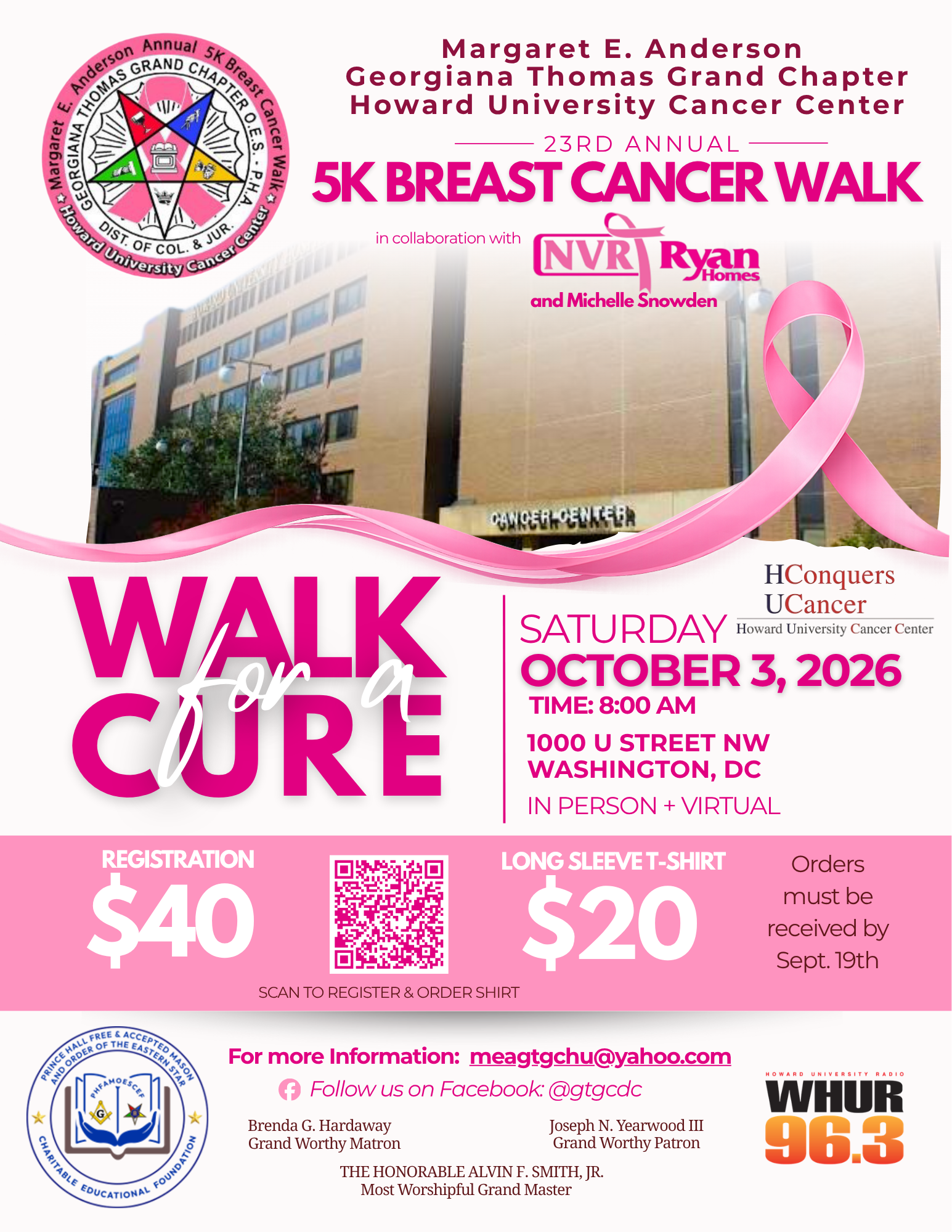 Campaign cover image for Margaret E. Anderson-GTGC Breast Cancer Walk To Support Howard University Cancer Center