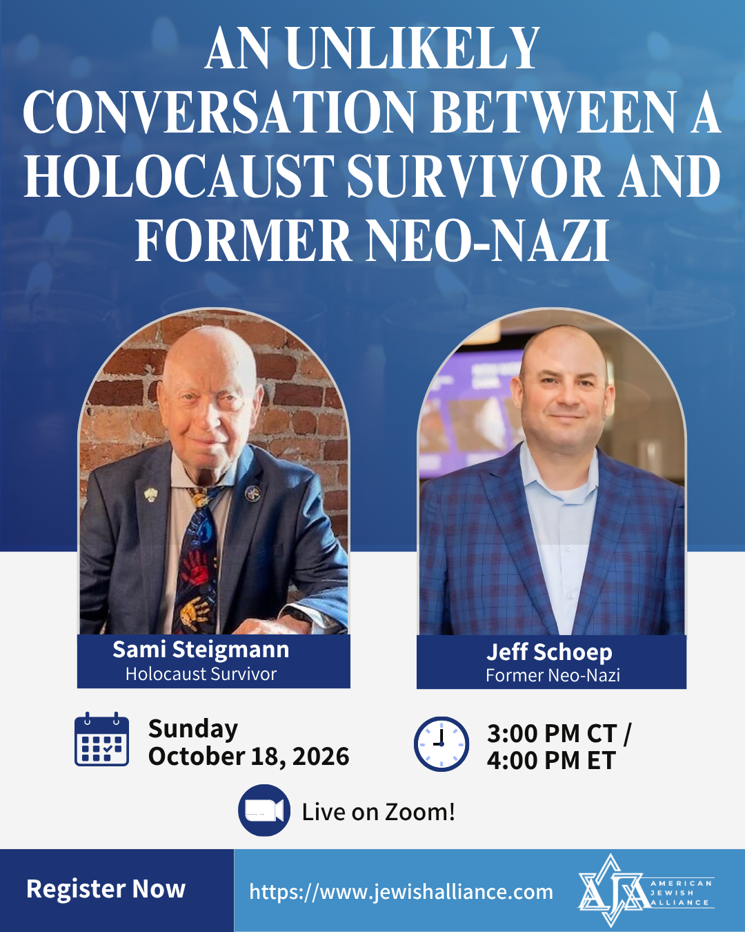 Campaign cover image for AJA: An Unlikely Conversation Between a Holocaust Survivor and Former Neo-Nazi