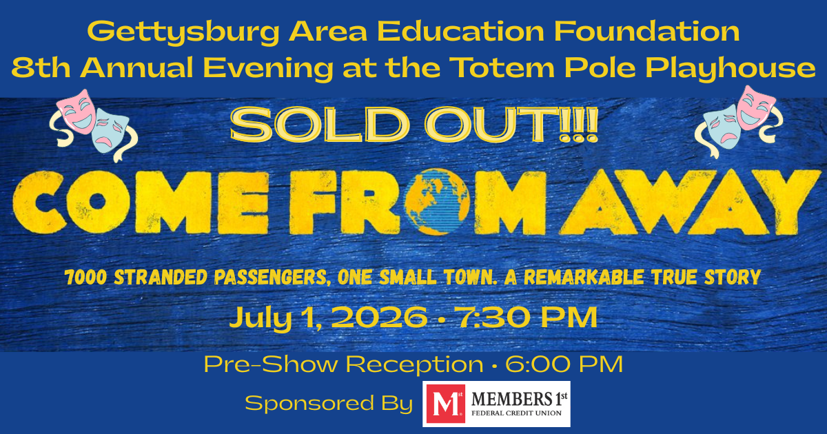 Campaign cover image for 8th Annual GAEF Evening at the Totem Pole Playhouse: "Come From Away" Wednesday, July 1, 2026 at 7:30PM