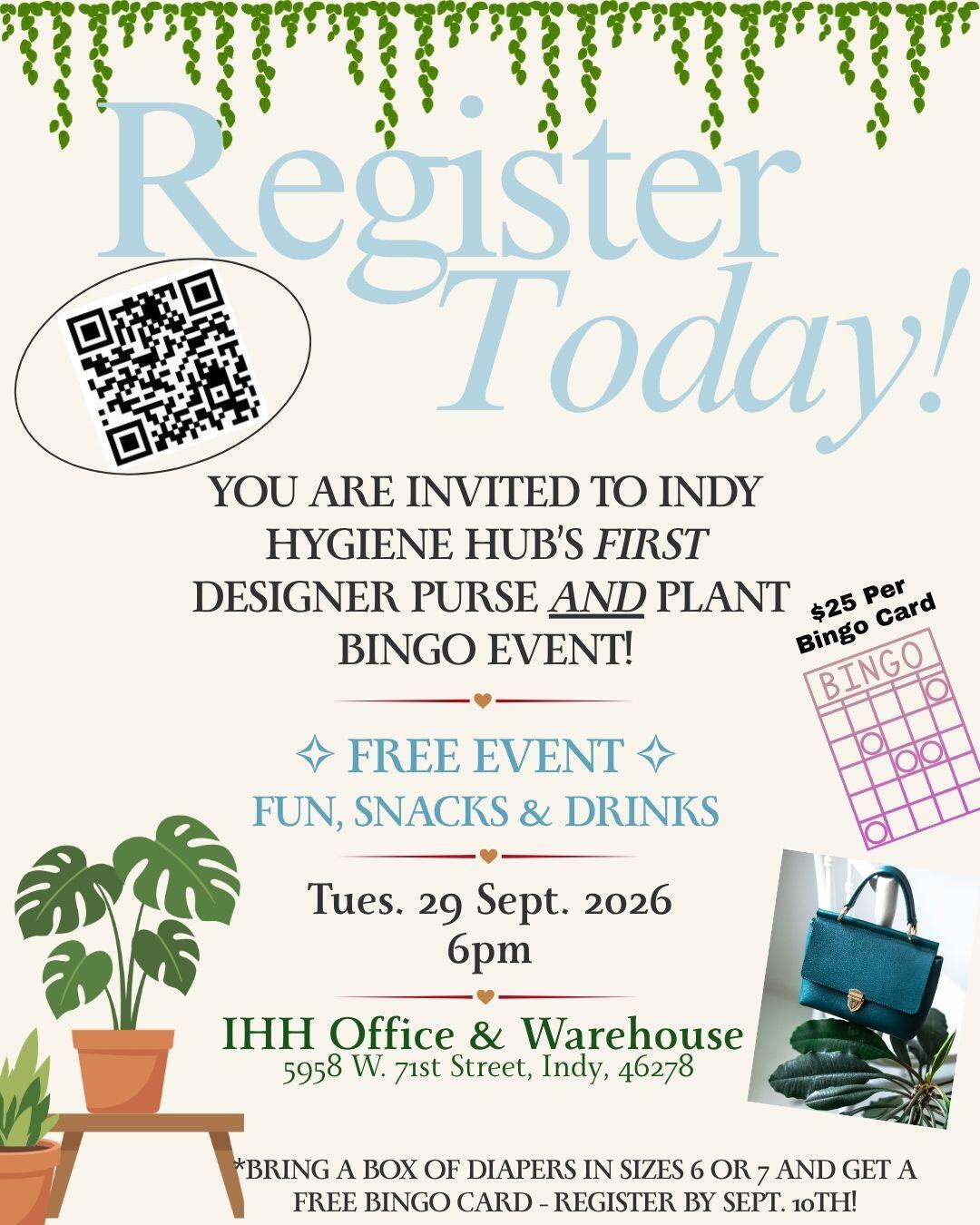 Campaign cover image for IHH Designer Purse & Plant Bingo - September 29th @ 6pm