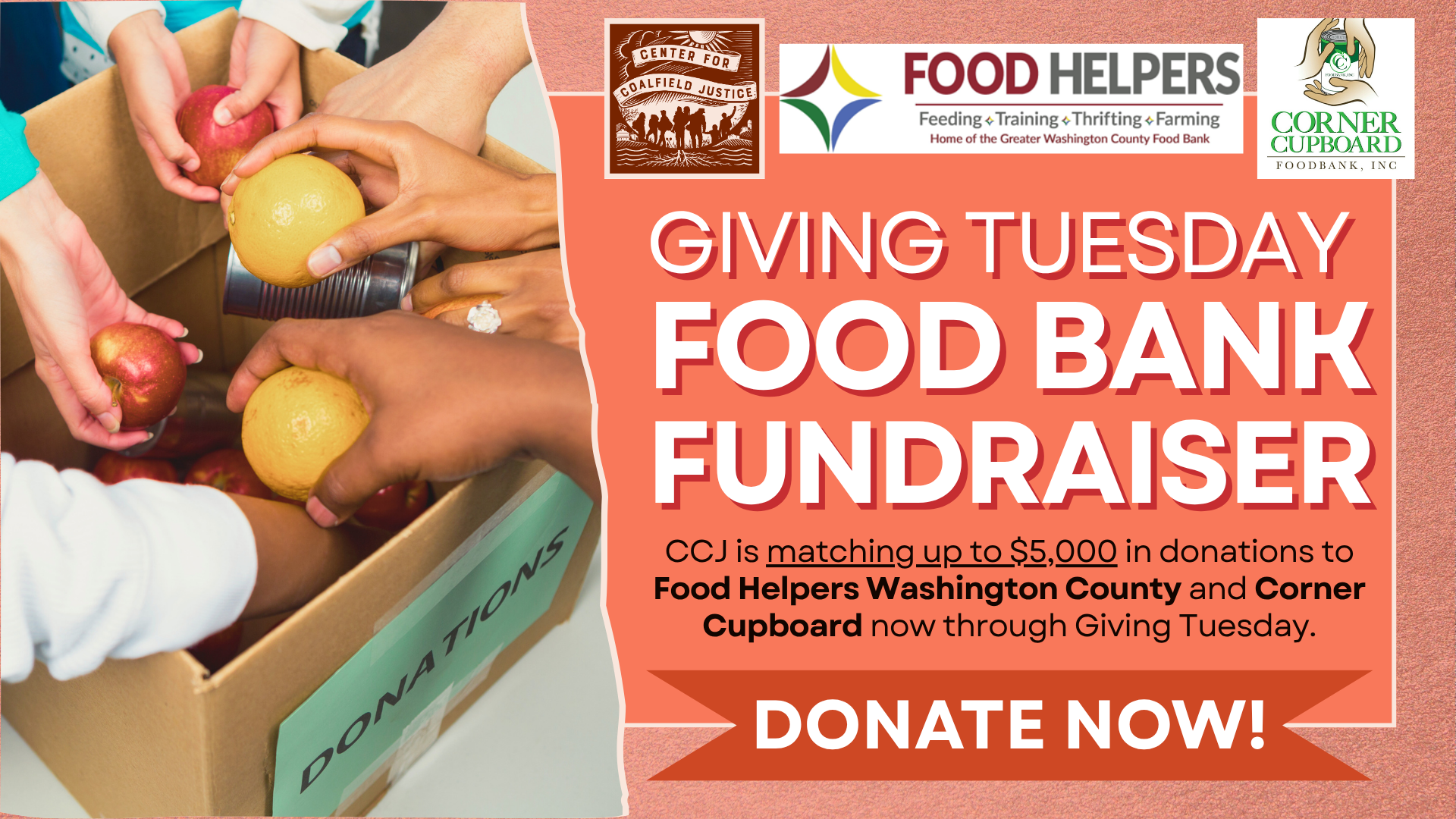 Campaign cover image for CCJ's Giving Tuesday 2025 - Food Bank Fundraiser
