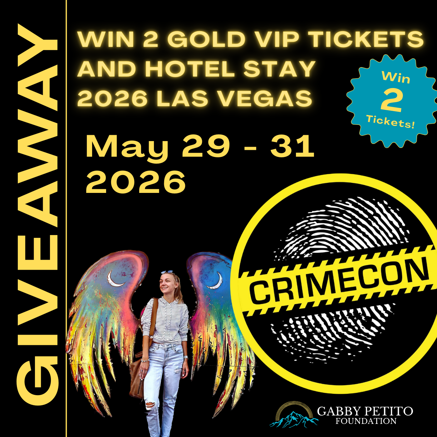 Campaign cover image for 2026 CrimeCon Vegas Two Gold VIP Tickets Raffle