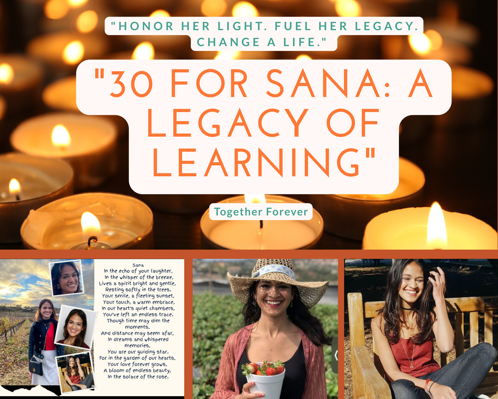 Campaign cover image for "30 for Sana: A Legacy of Learning"