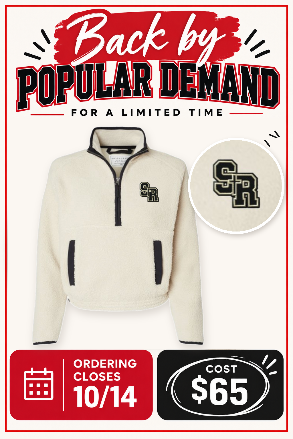 Campaign cover image for Last Chance- Ladies Sherpa 1/4 Zip Preorder