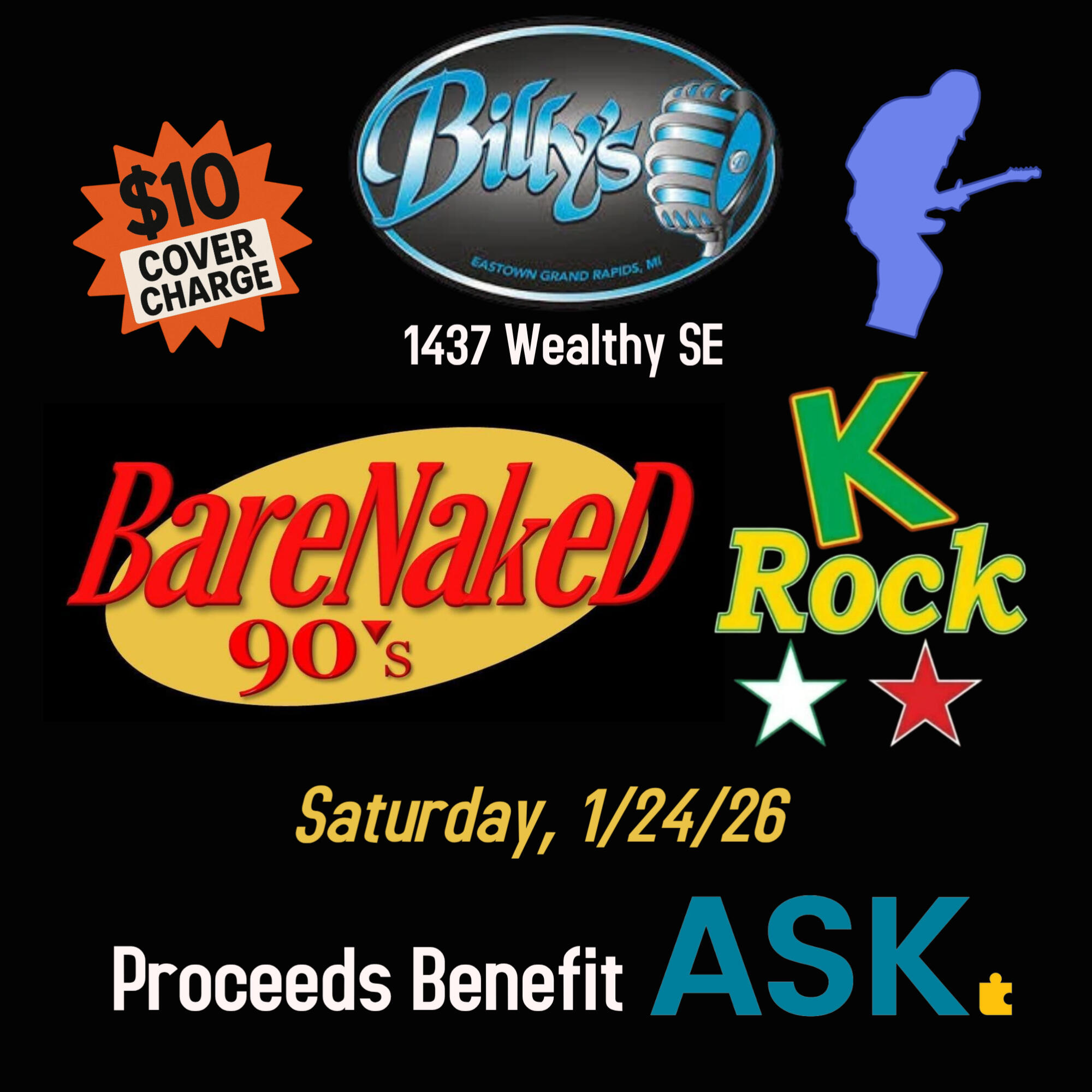 Campaign cover image for 90's Music Fundraiser at Billy's Lounge