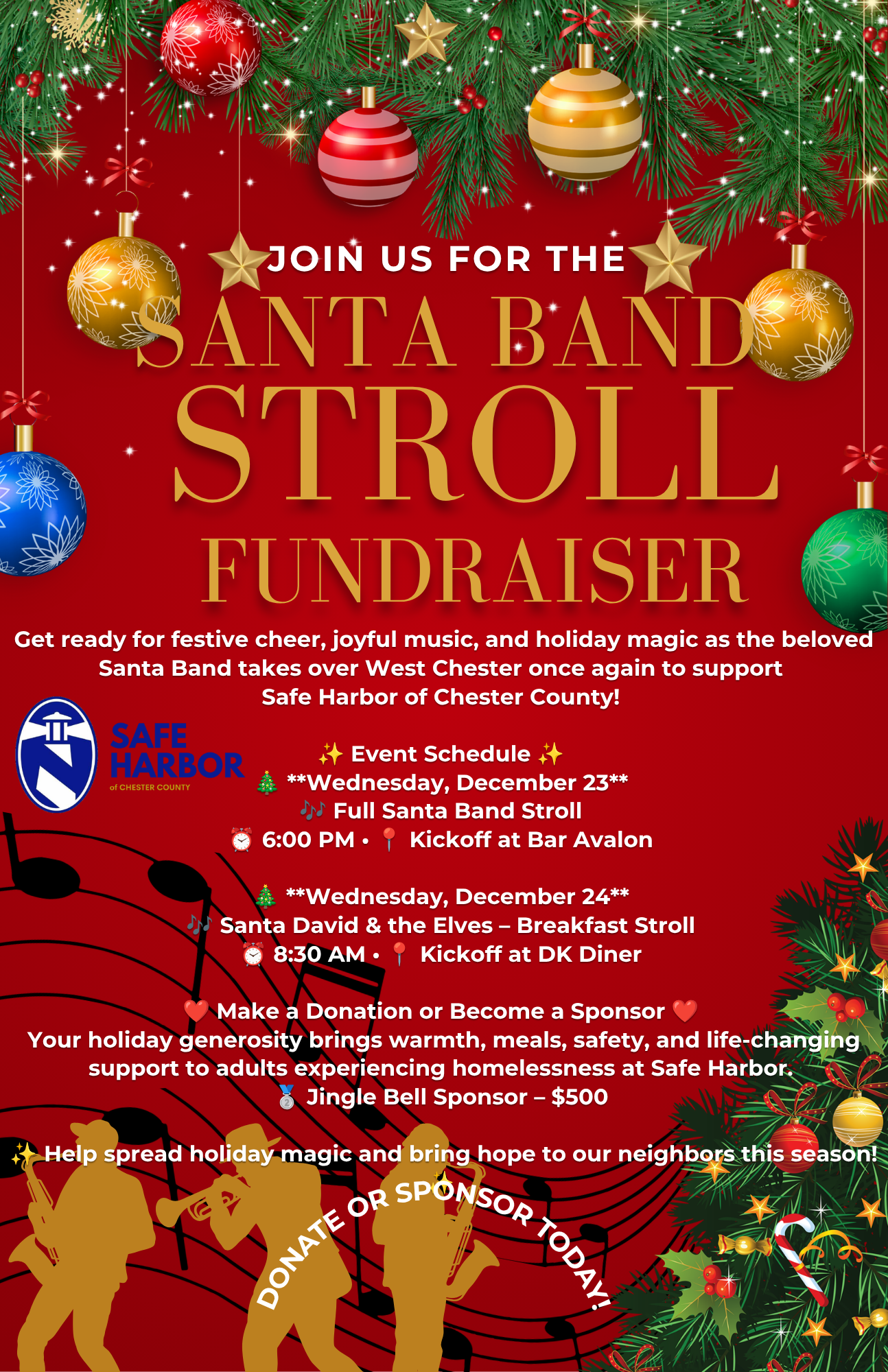 Campaign cover for Santa Band Stroll Fundraiser 2026