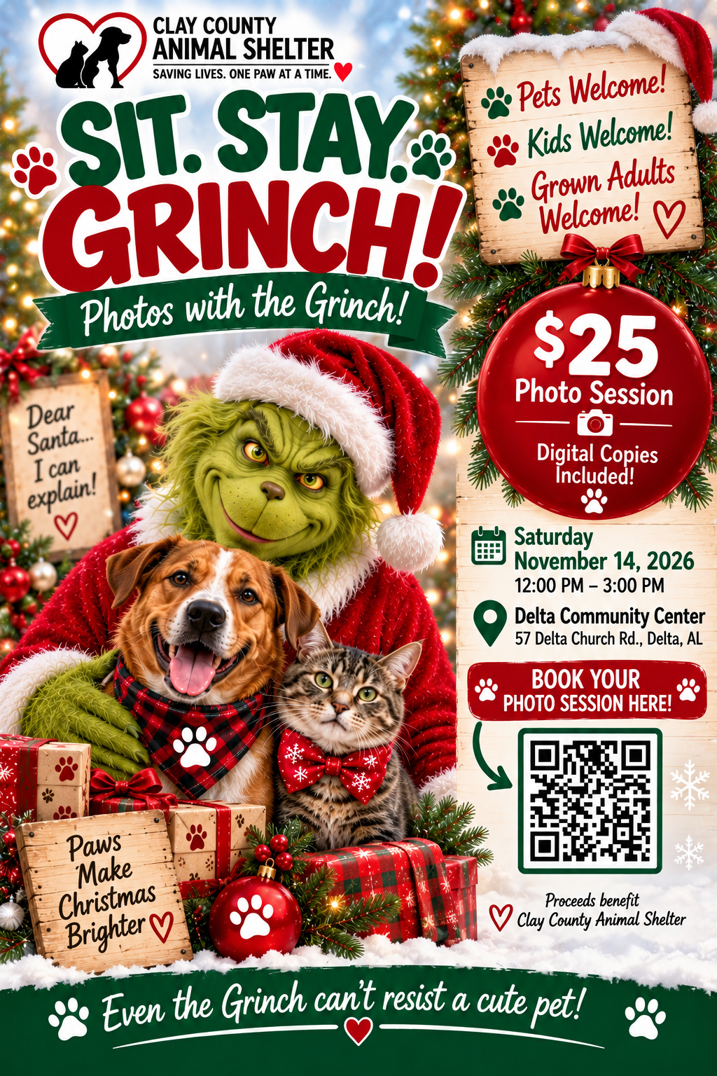 Campaign cover for SIT. STAY. GRINCH! Photos with the Grinch!