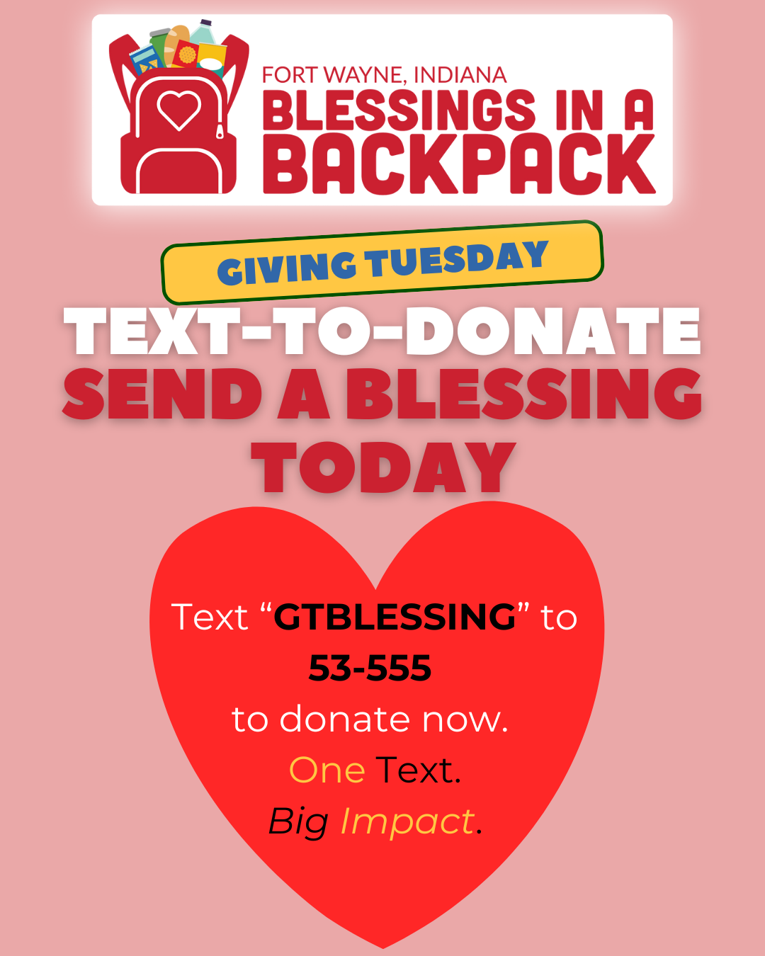 Campaign cover image for Giving Tuesday: Text-to-Donate
