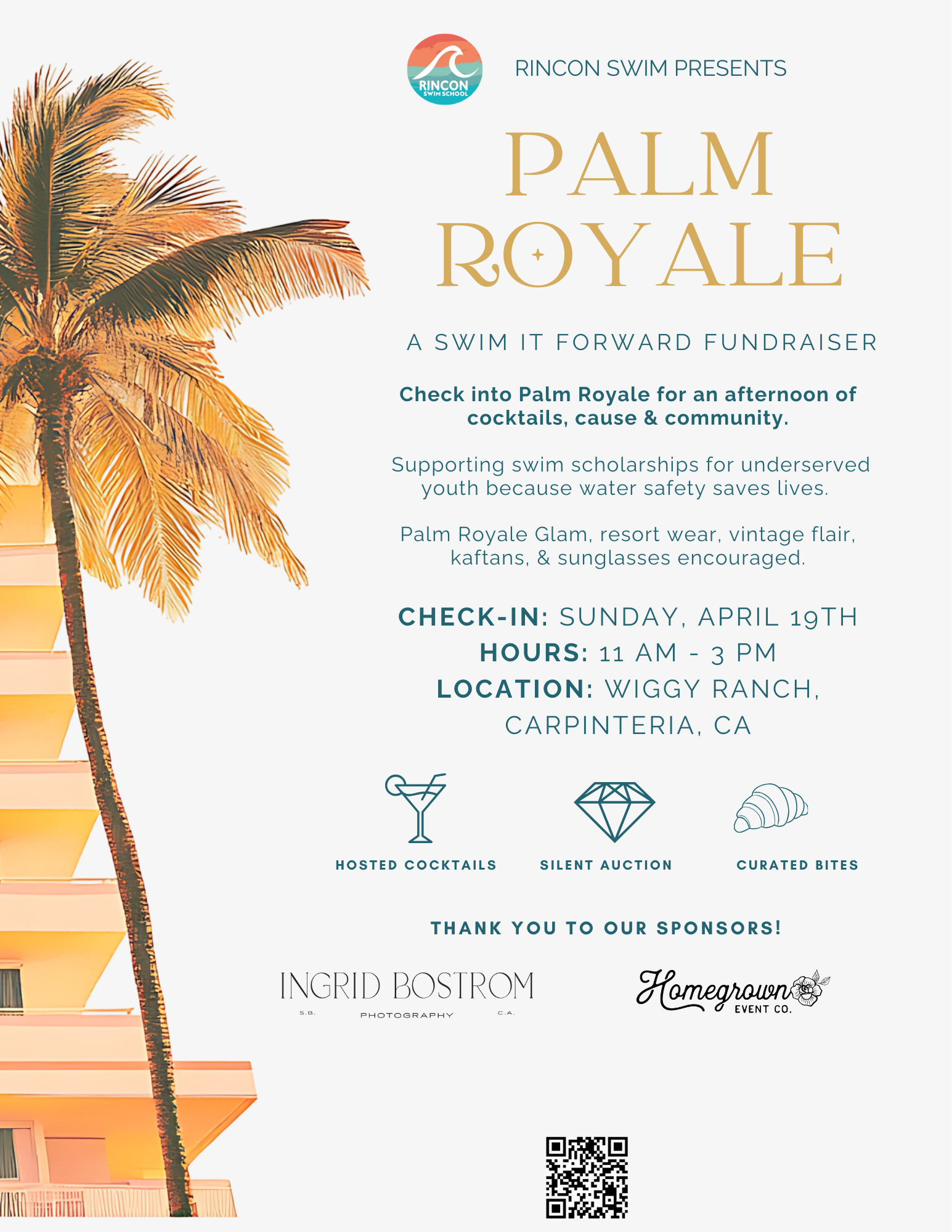 Campaign cover image for Palm Royale - A Swim It Forward Fundraiser