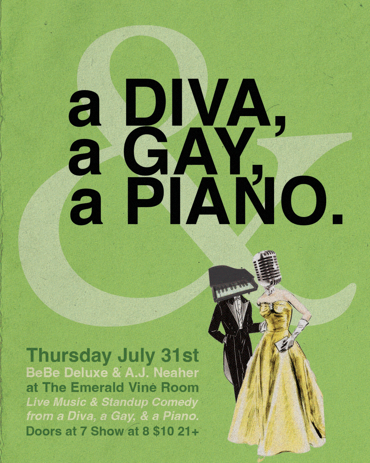 Campaign cover image for A Diva, A Gay, & A Piano : BeBe Deluxe & Aj Neaher