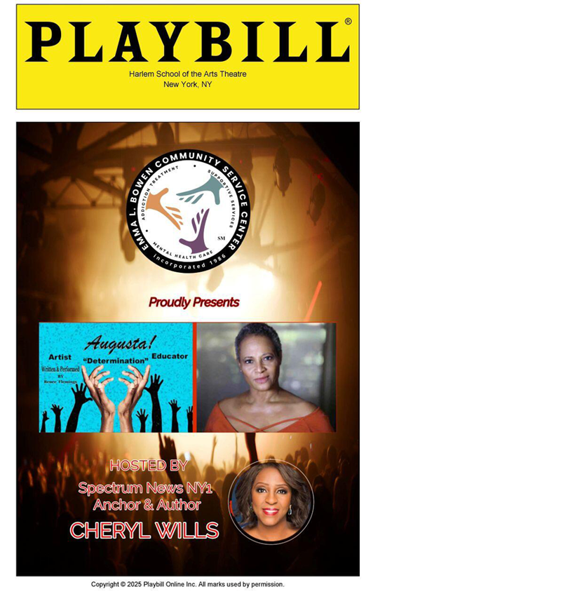 Campaign cover image for Augusta! Harlem Restaurant Playbill™ Advertisements