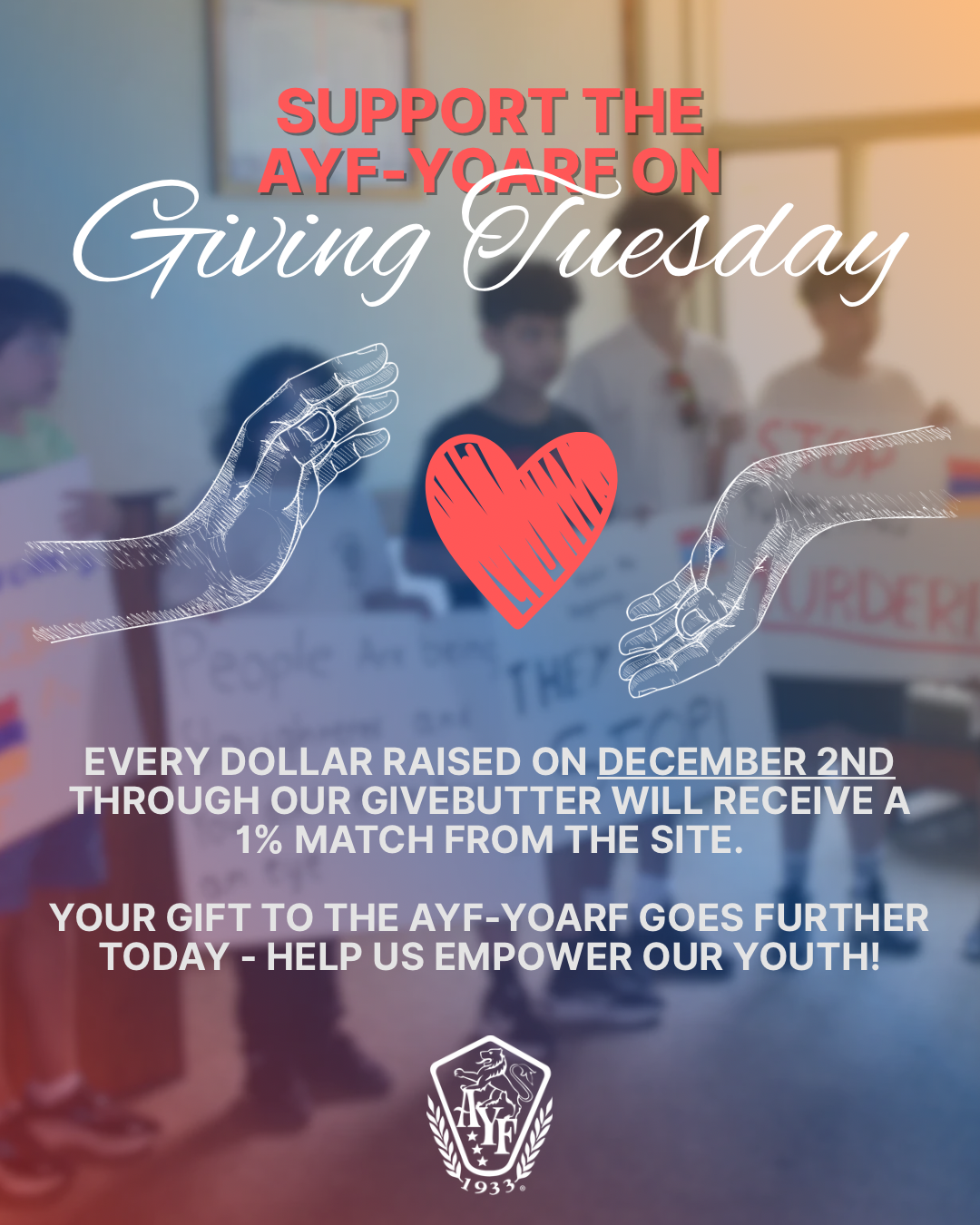 Campaign cover image for AYF-YOARF Giving Tuesday
