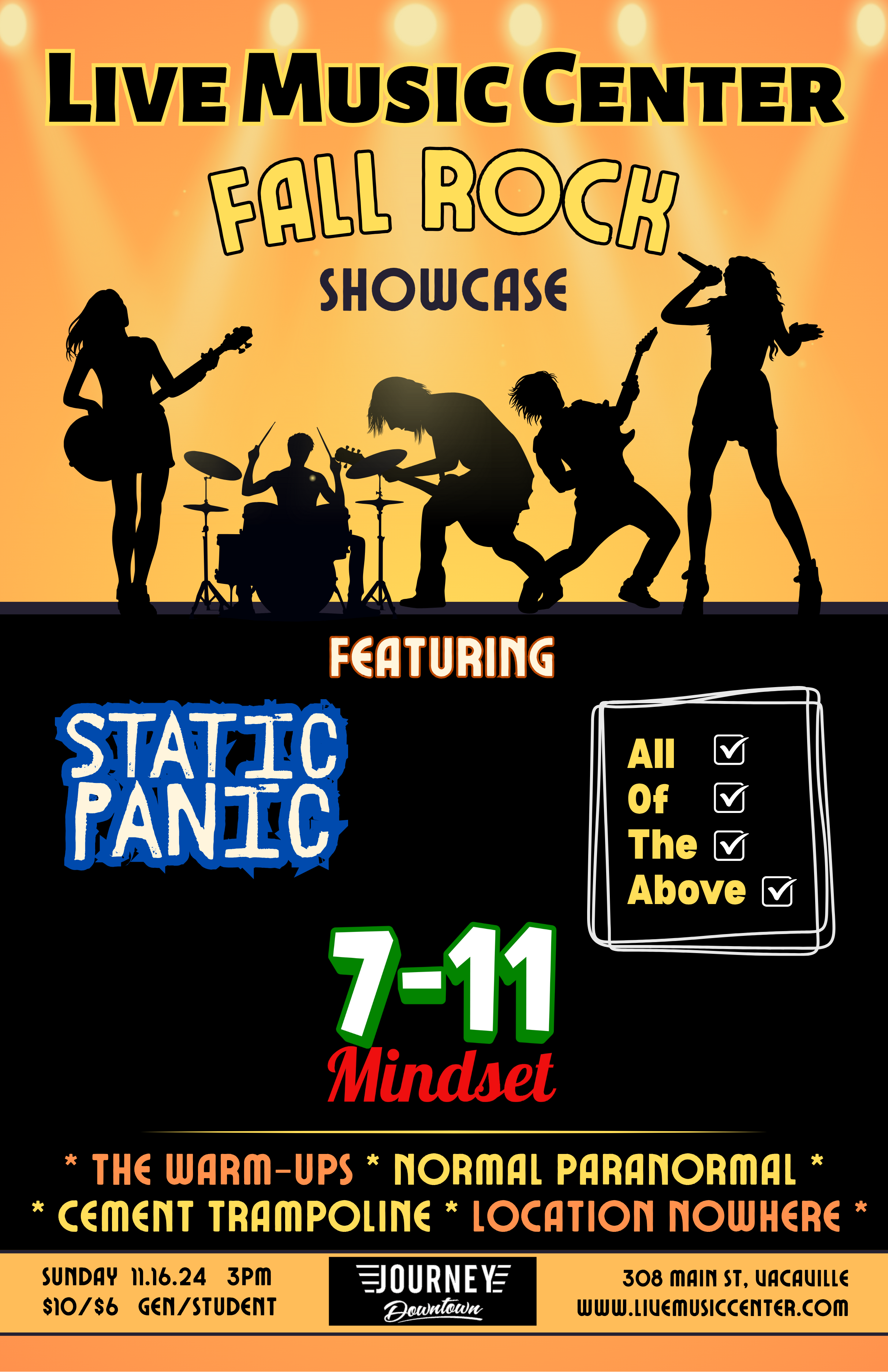 Campaign cover image for Live Music Center Fall Rock Showcase