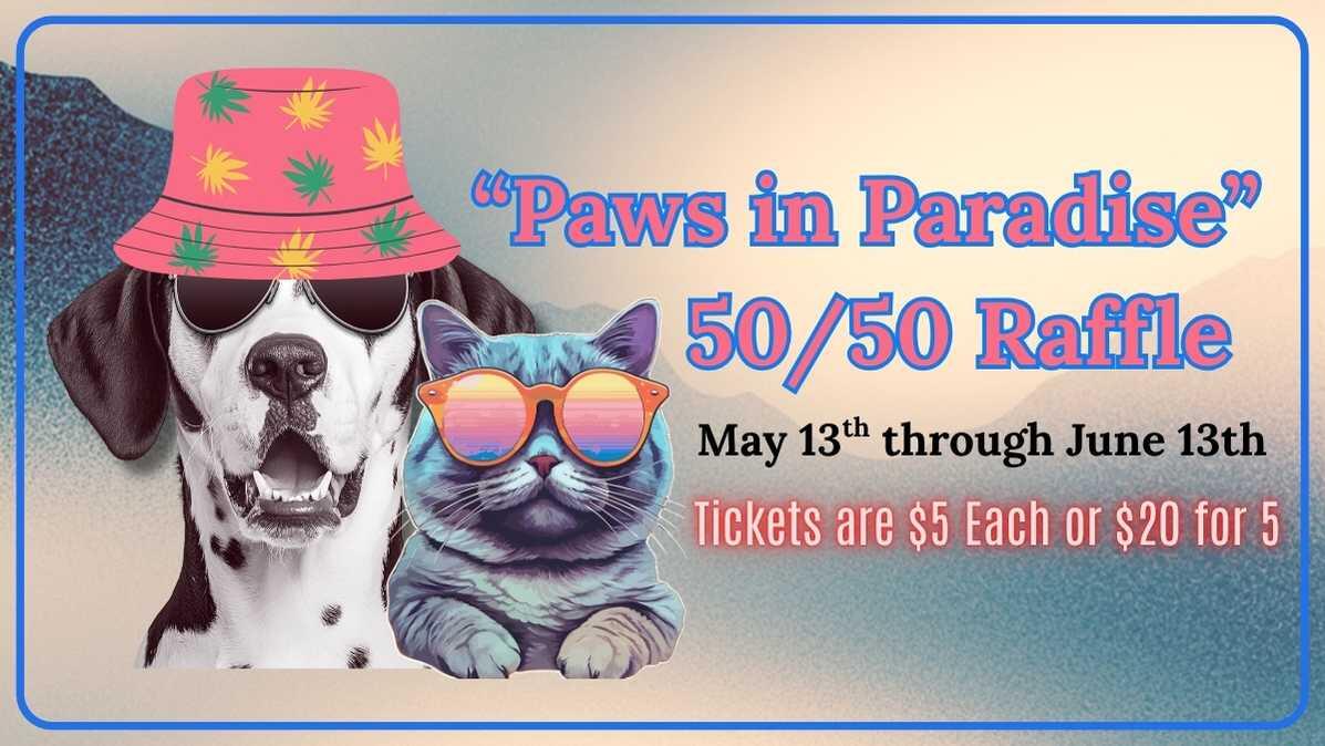 Campaign cover image for Paws In Paradise 50/50 Raffle