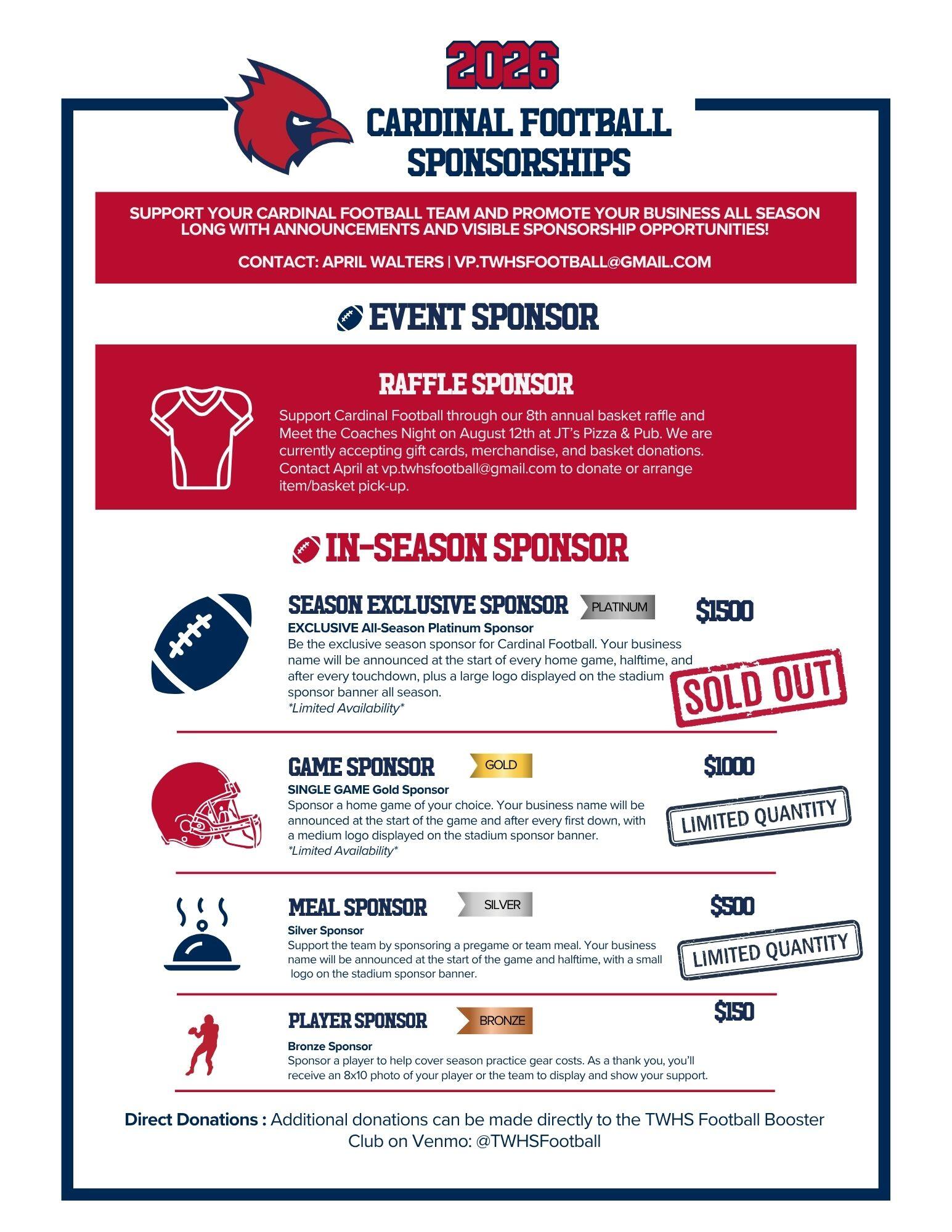 Campaign cover for Thomas Worthington Football Business Sponsors