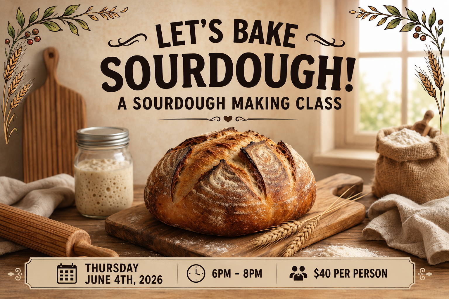 Campaign cover image for Sourdough Making Class