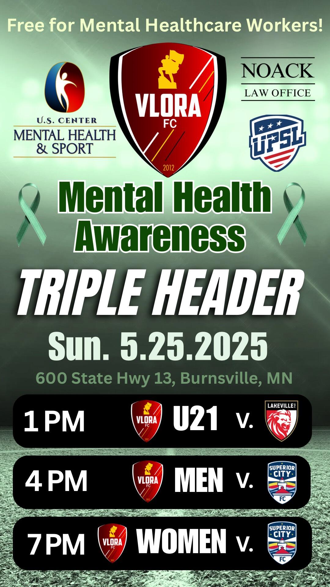 Campaign cover image for ⚽💙 Vlora FC Game Day for Mental Health: Join the Mission, Save Lives