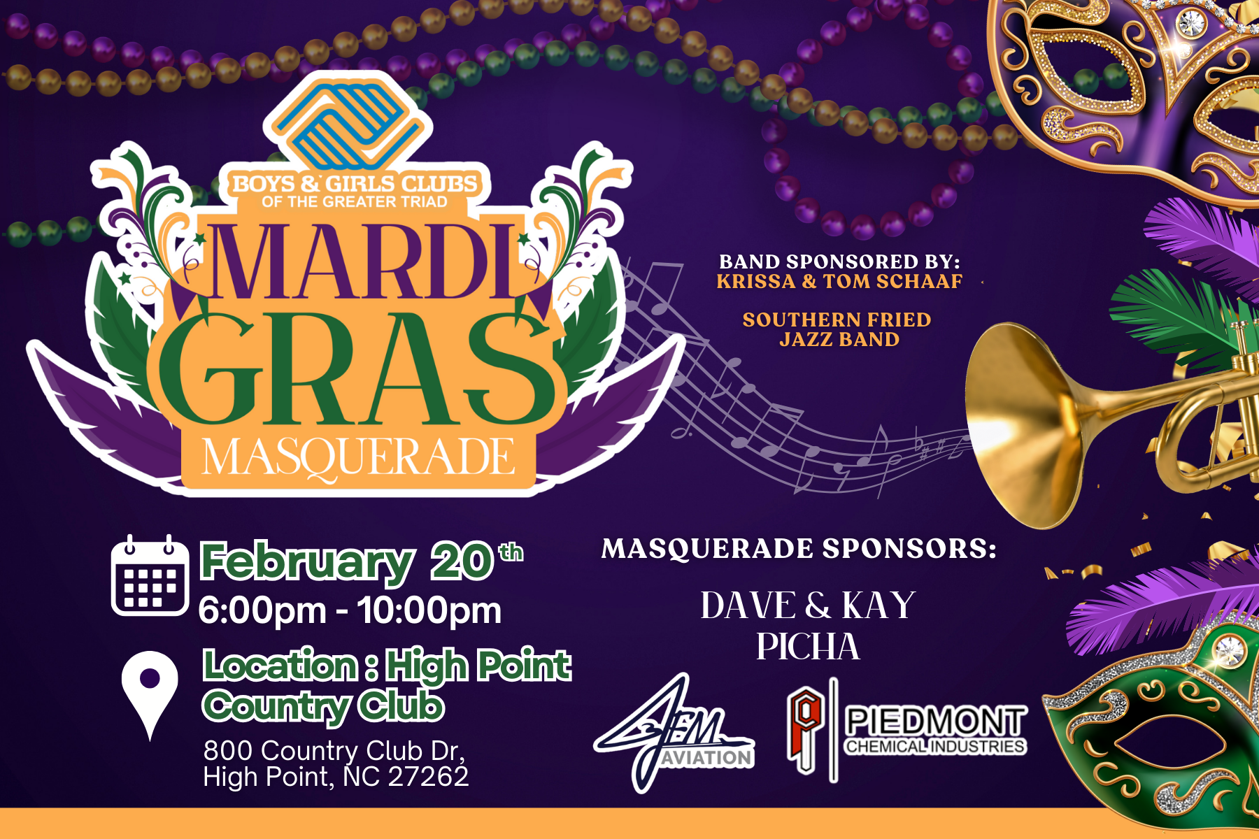 Campaign cover image for 2026 BGC Mardi Gras Masquerade