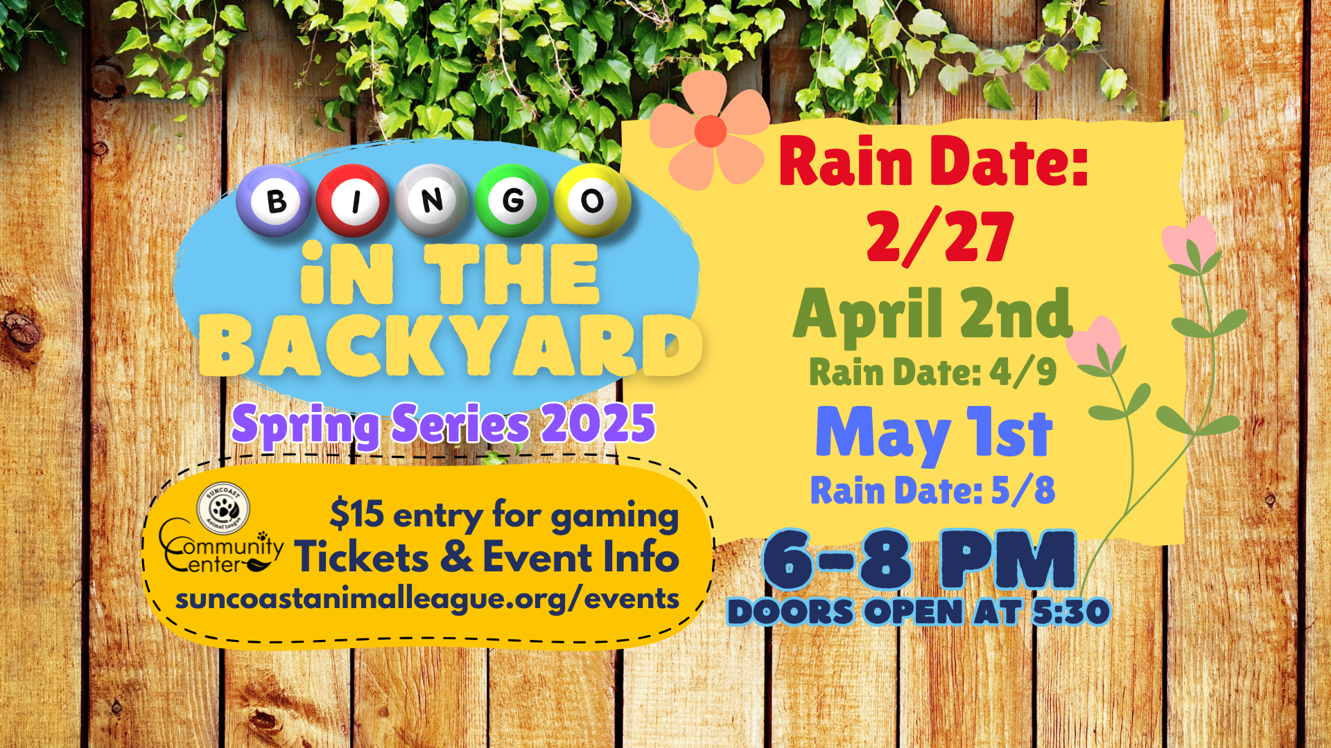 Campaign cover image for Bingo in the Backyard - May 1st, 6-8 pm
