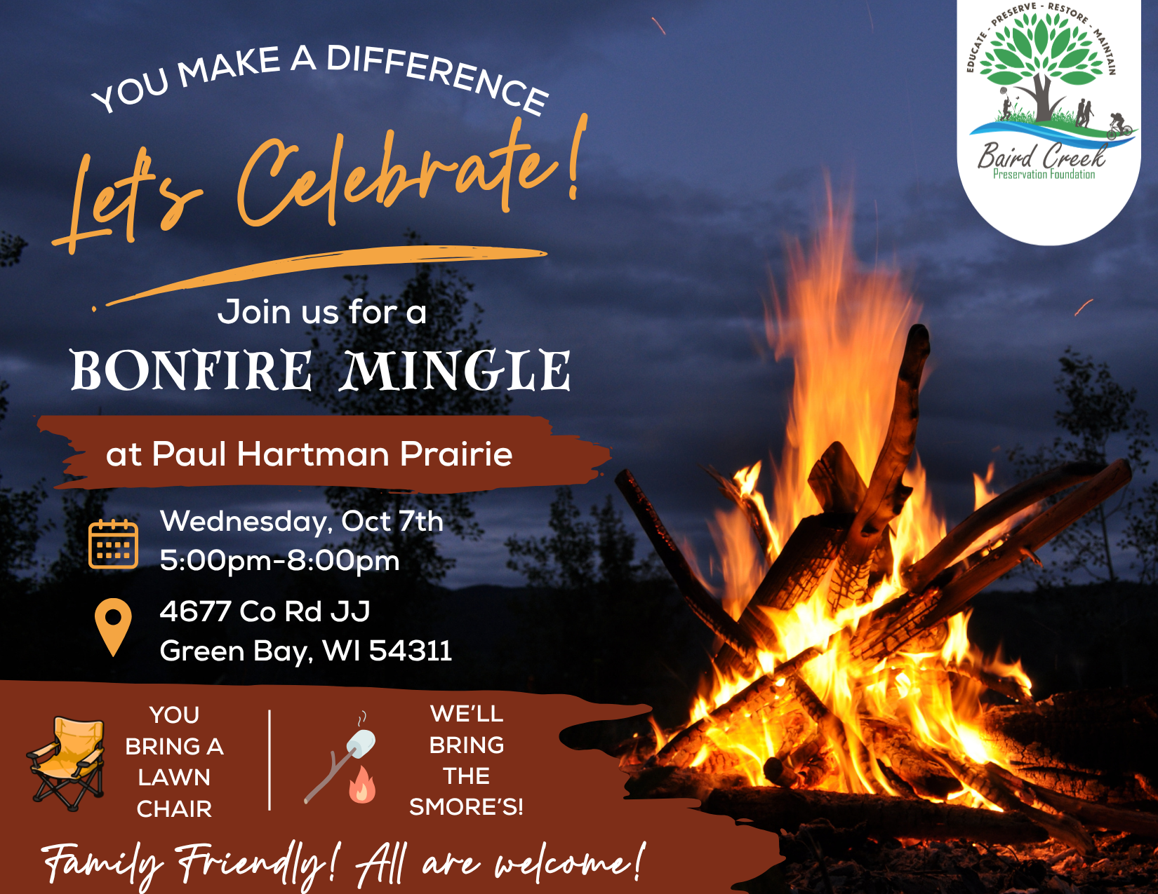 Campaign cover image for Volunteer Bonfire Mingle