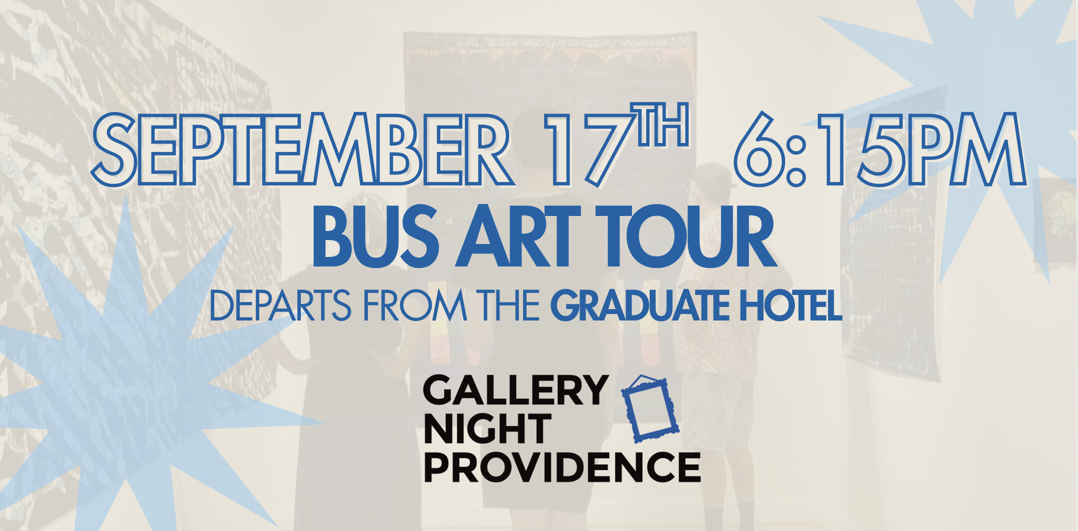 Campaign cover image for Gallery Night 2026 - September 17th 6:15PM Bus Tour